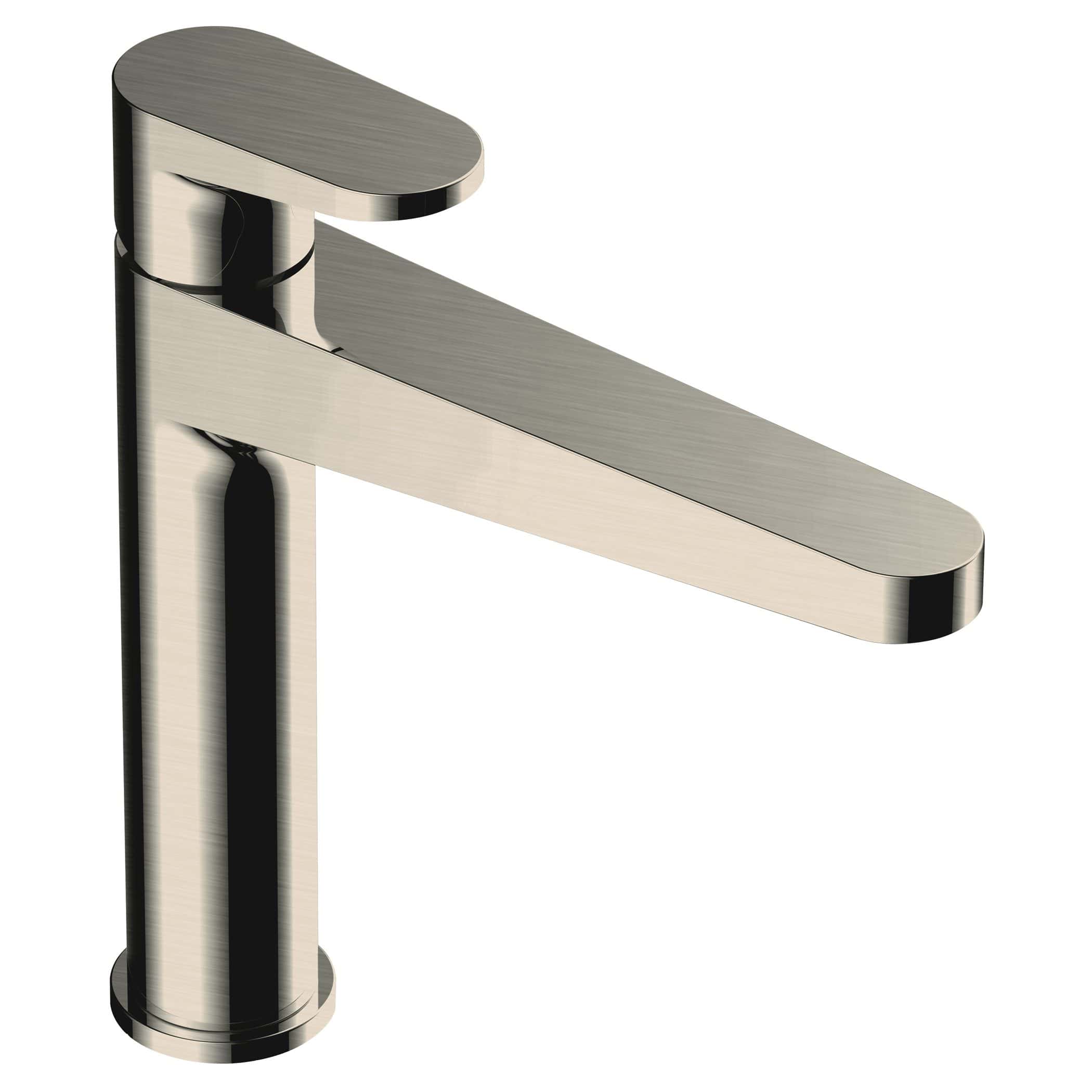 Sleek stainless steel bathroom faucet with modern design, ideal for contemporary bathroom renovations and fittings.
