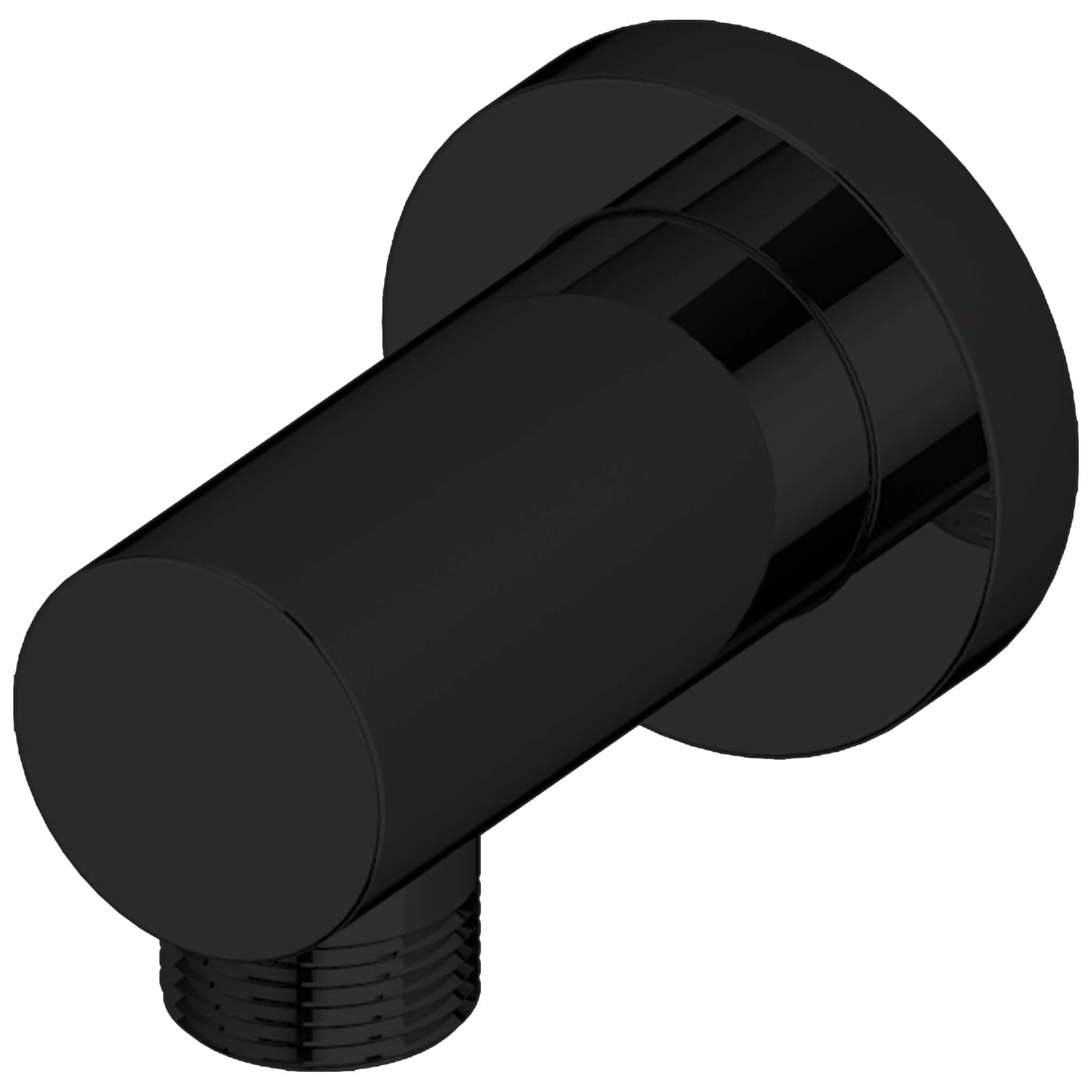 Black thermostatic shower valve for modern bathroom installation.