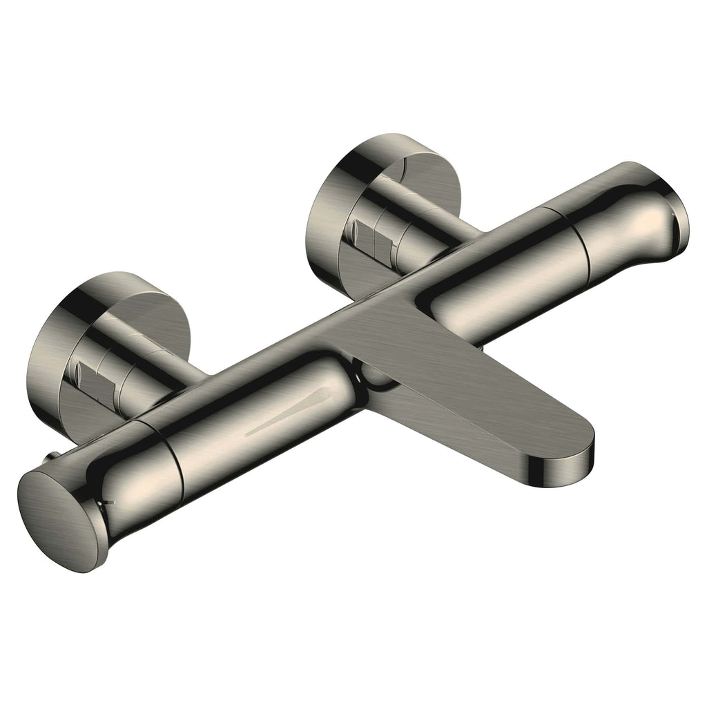Sleek modern chrome bathroom mixer tap featuring a minimalist design, perfect for contemporary bathroom fixtures and fixtures, ensuring durability and style.