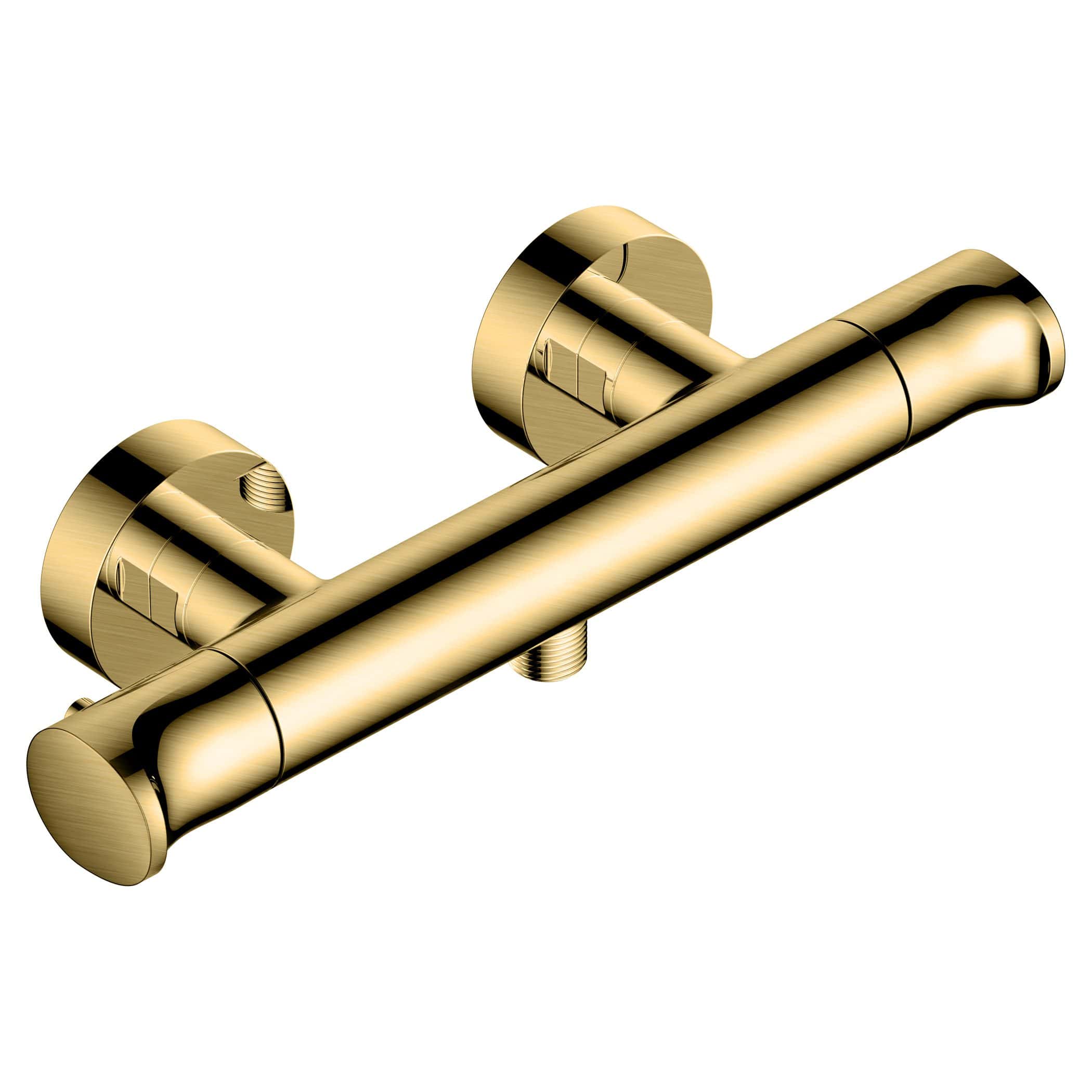 Chrome bathroom shower rail holder, modern gold-plated wall mount for shower accessories, premium bathroom accessories, elegant bathroom hardware for luxury bathrooms.