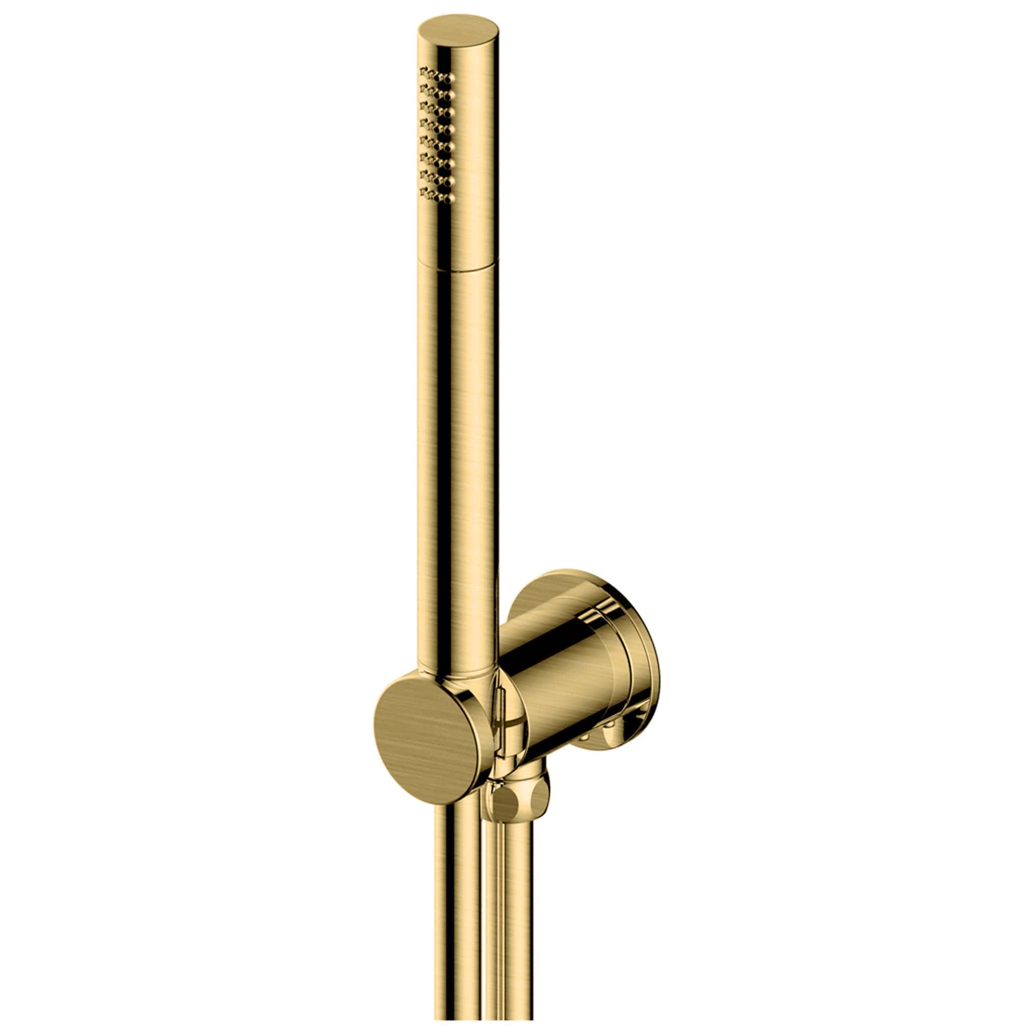 Elegant gold shower head and rail system for luxury bathroom bathroom decor with modern design.