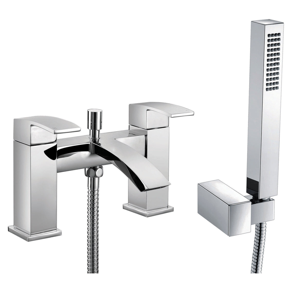 Sleek chrome bathroom mixer tap with modern design, ideal for stylish bathroom sinks and showers. Perfect for contemporary bathroom renovations and upgrade projects.