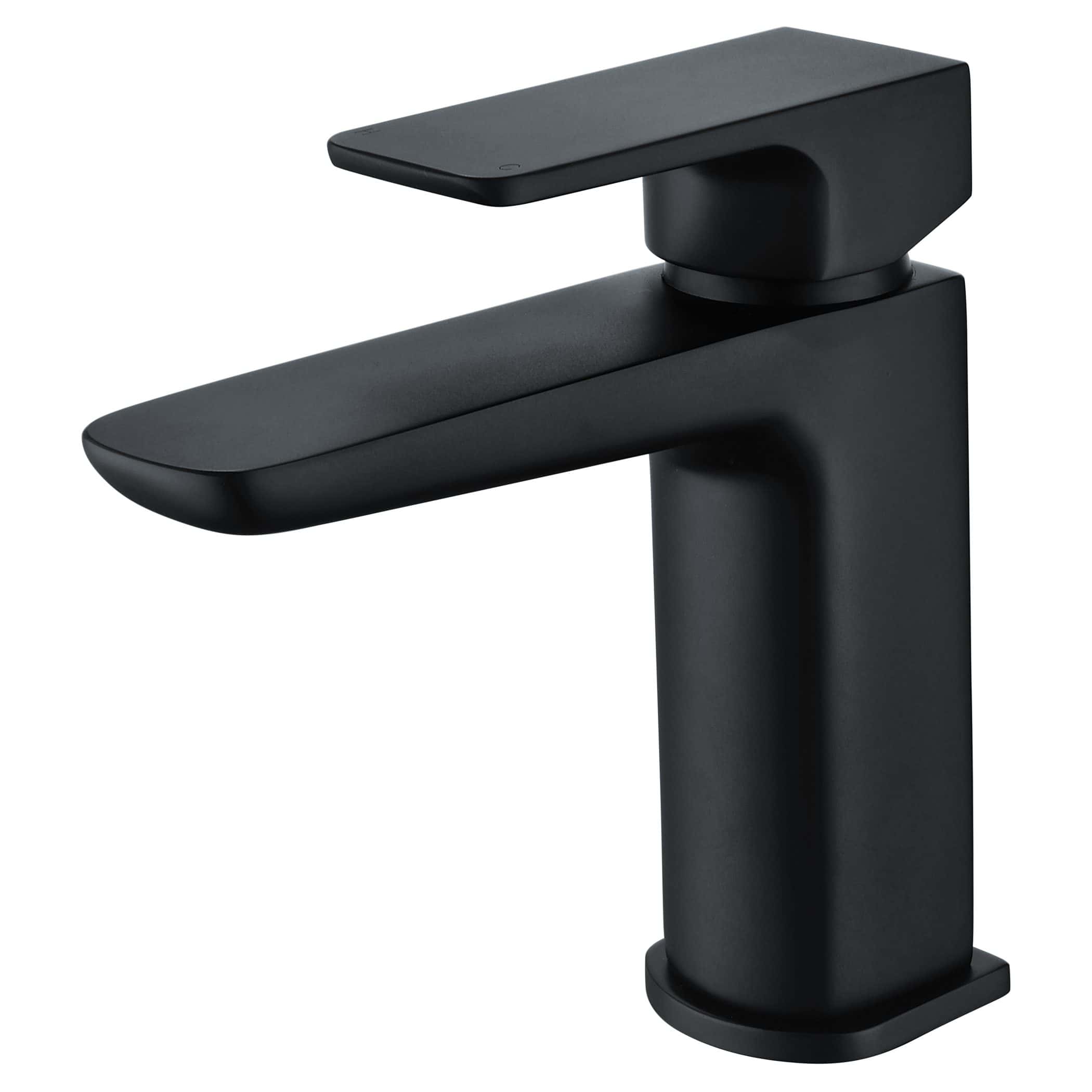 Sleek black bathroom basin mixer tap with modern matte finish, ideal for contemporary bathroom designs and stylish aquariums. Perfect for enhancing bathroom functionality and aesthetics.