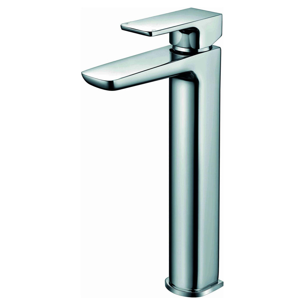 Sleek modern chrome bathroom tap with minimalist design, ideal for contemporary bathroom fixtures and fixtures; perfect for enhancing bathroom aesthetics.