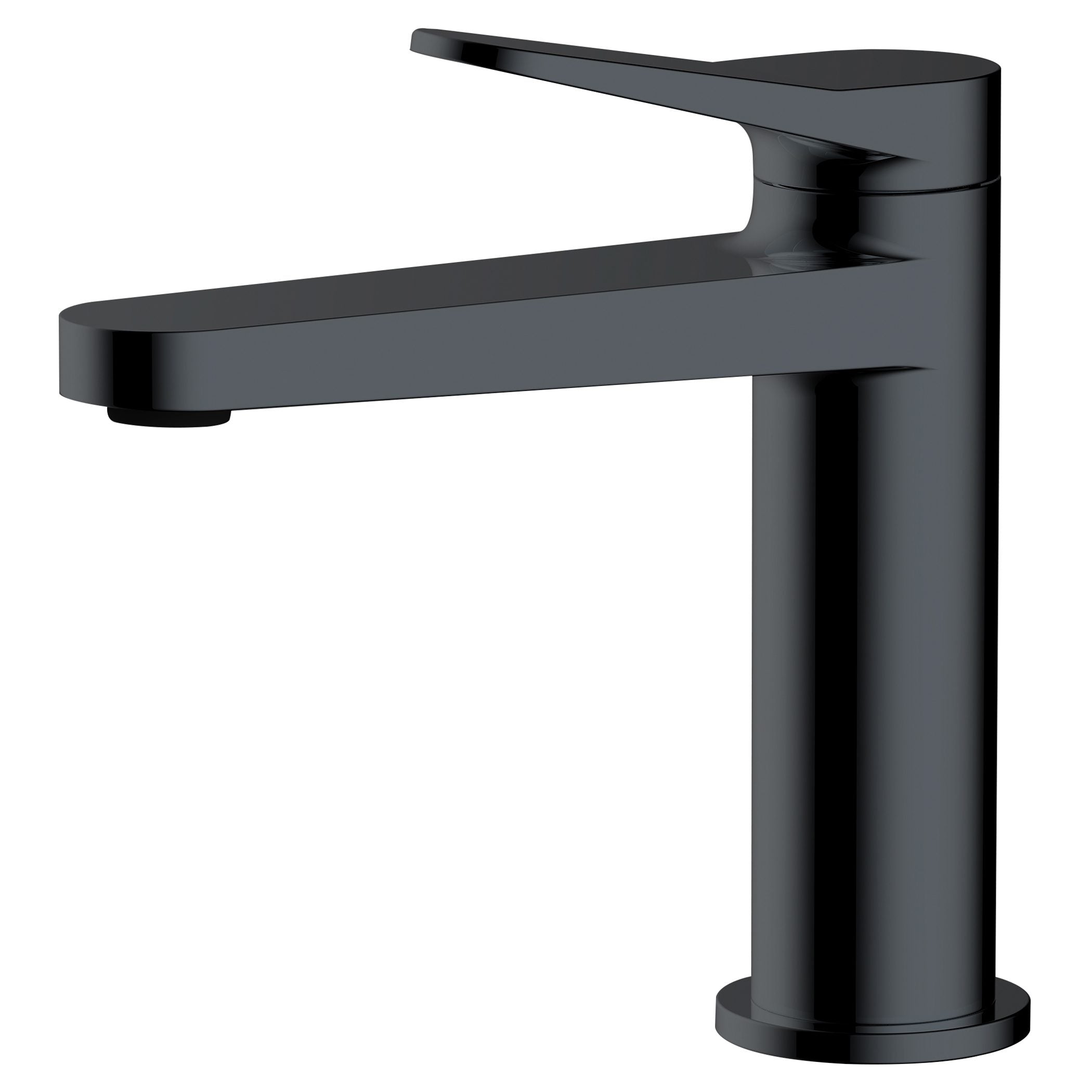 Modern black bathroom sink faucet from Bubly Bathrooms, featuring sleek design and high durability for contemporary bathrooms. Ideal for enhancing bathroom aesthetics and functionality.