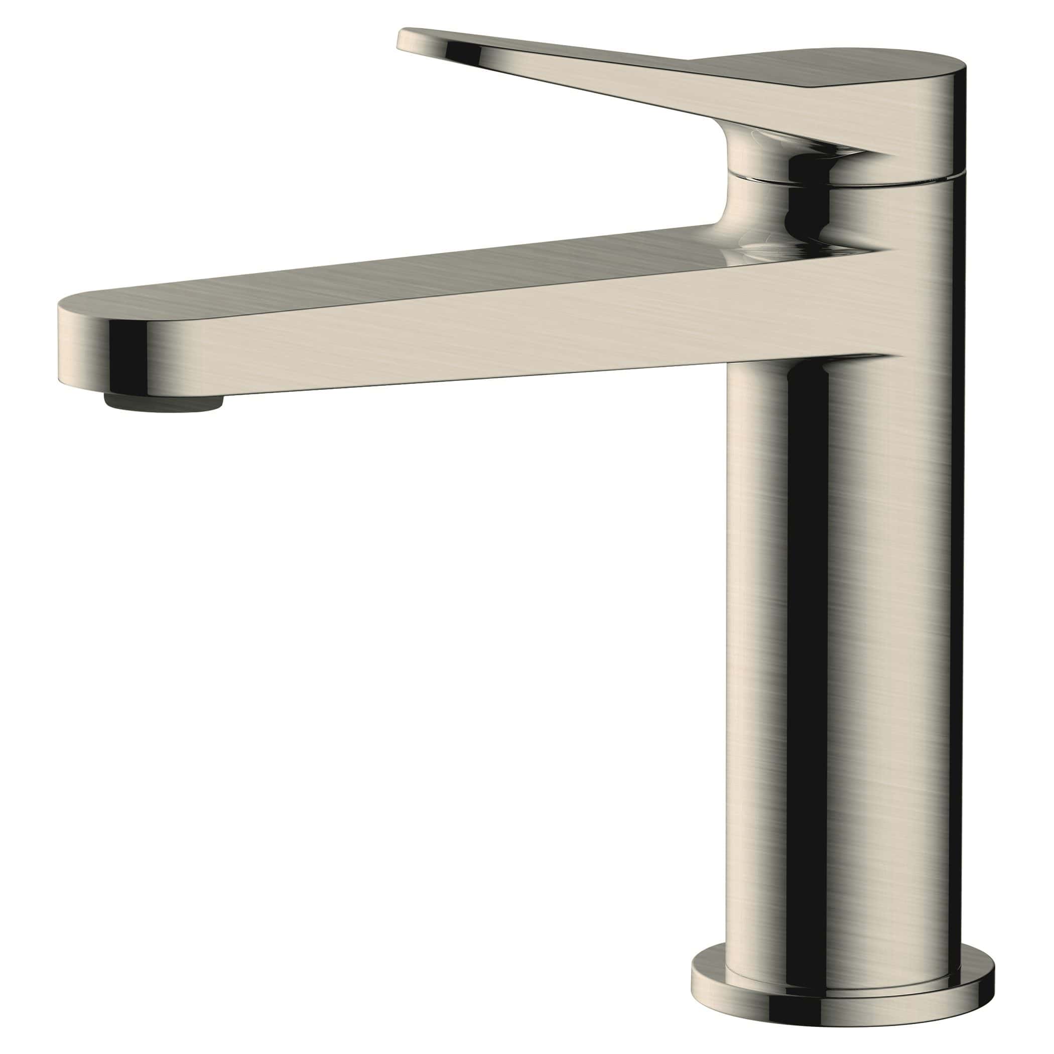 Sleek modern stainless steel bathroom tap with a minimalist design for contemporary bathroom fixtures.