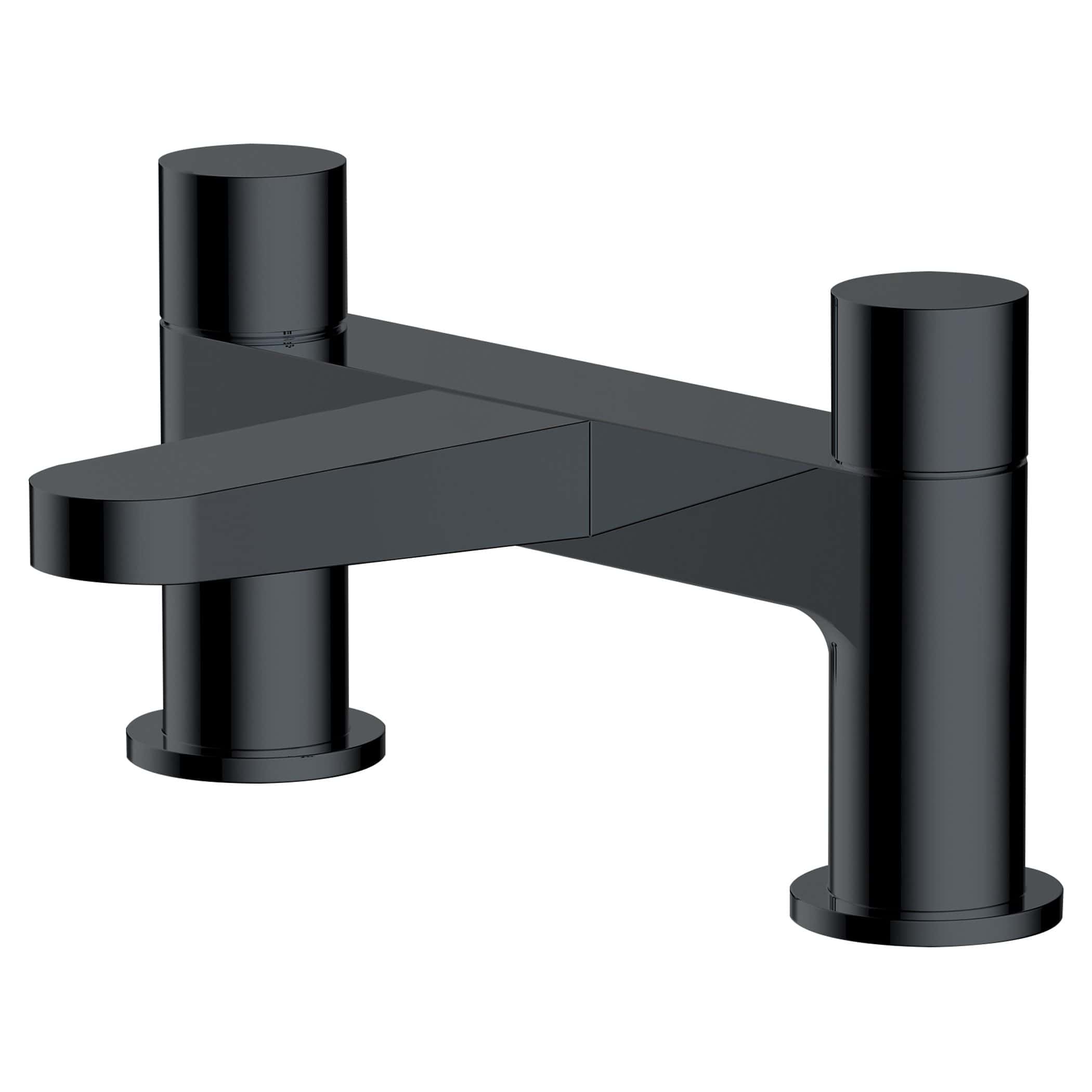Black modern bathroom tap with a sleek, minimalist design for contemporary bathrooms. Perfect for elevating your bathroom decor with stylish and functional fixtures.