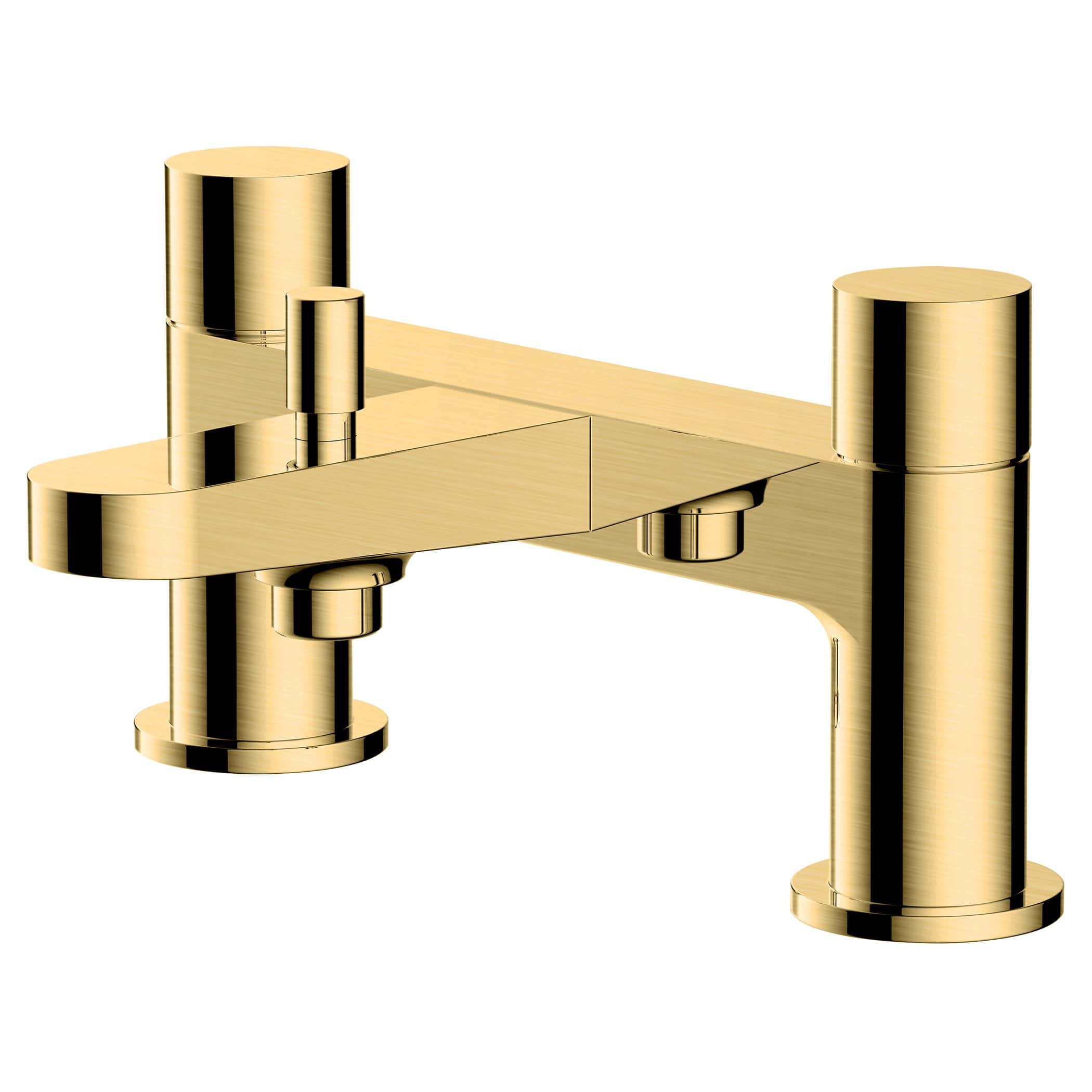 Brass bathroom tap with a modern, sleek design, perfect for contemporary bathroom renovations. High-quality gold finish adds elegance and durability to your bathroom fixtures.
