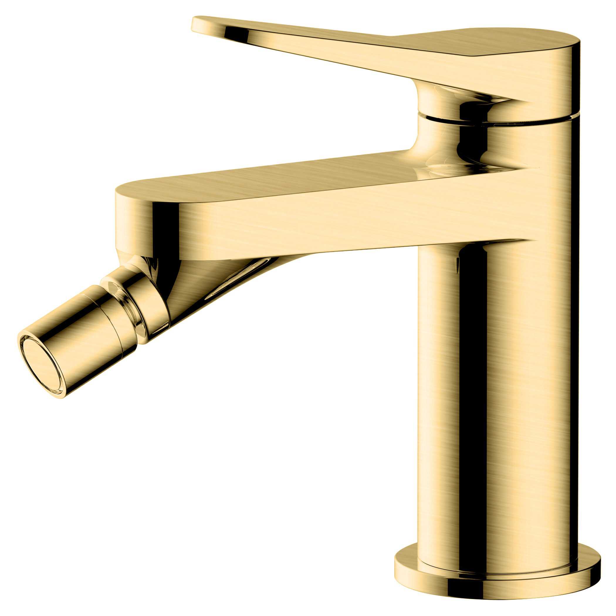 Brass bathroom sink faucet with modern design, single lever control, and polished finish. Suitable for contemporary bathroom renovations and high-end fixtures.