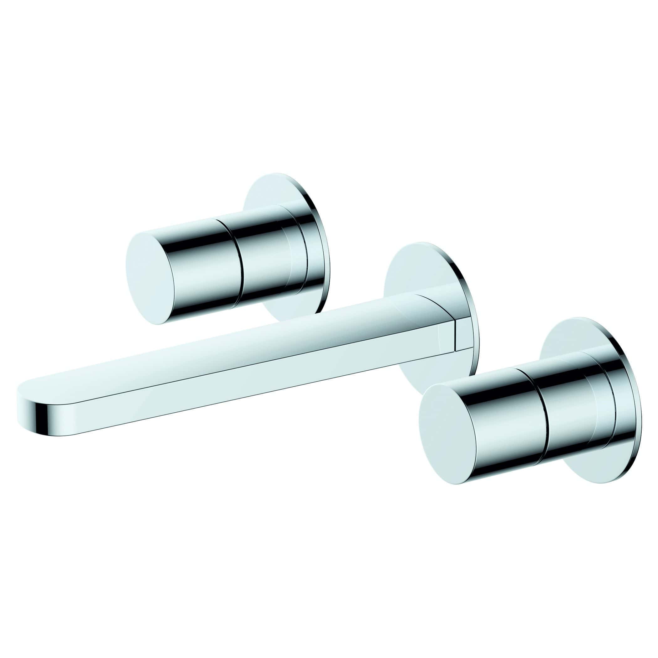 Sleek modern chrome bathroom tap with a minimalist design, perfect for contemporary bathrooms and easy to install. High-quality finish enhances durability and style.