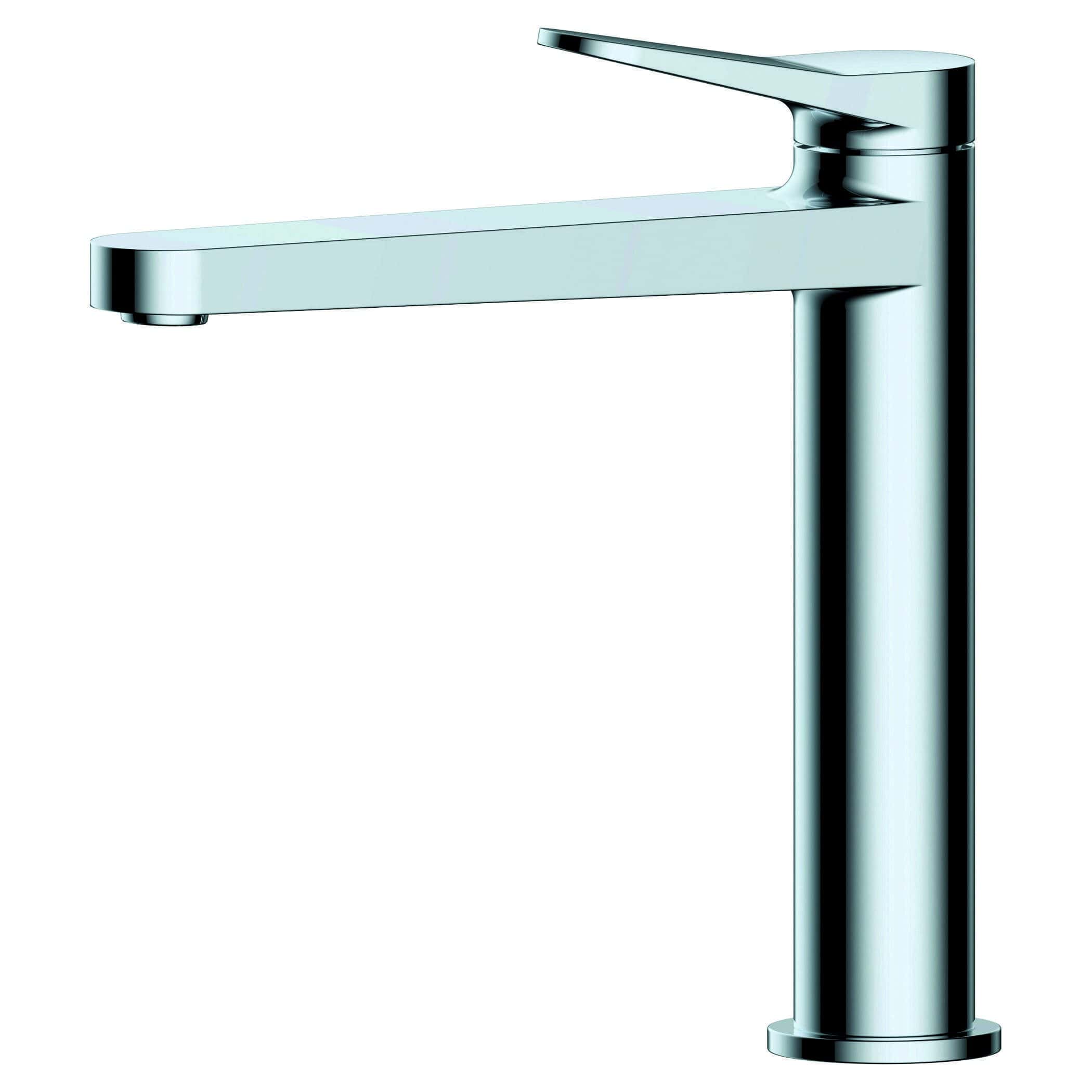 Modern chrome bathroom tap, sleek and minimalistic design, ideal for contemporary bathrooms, made from durable materials for long-lasting use.