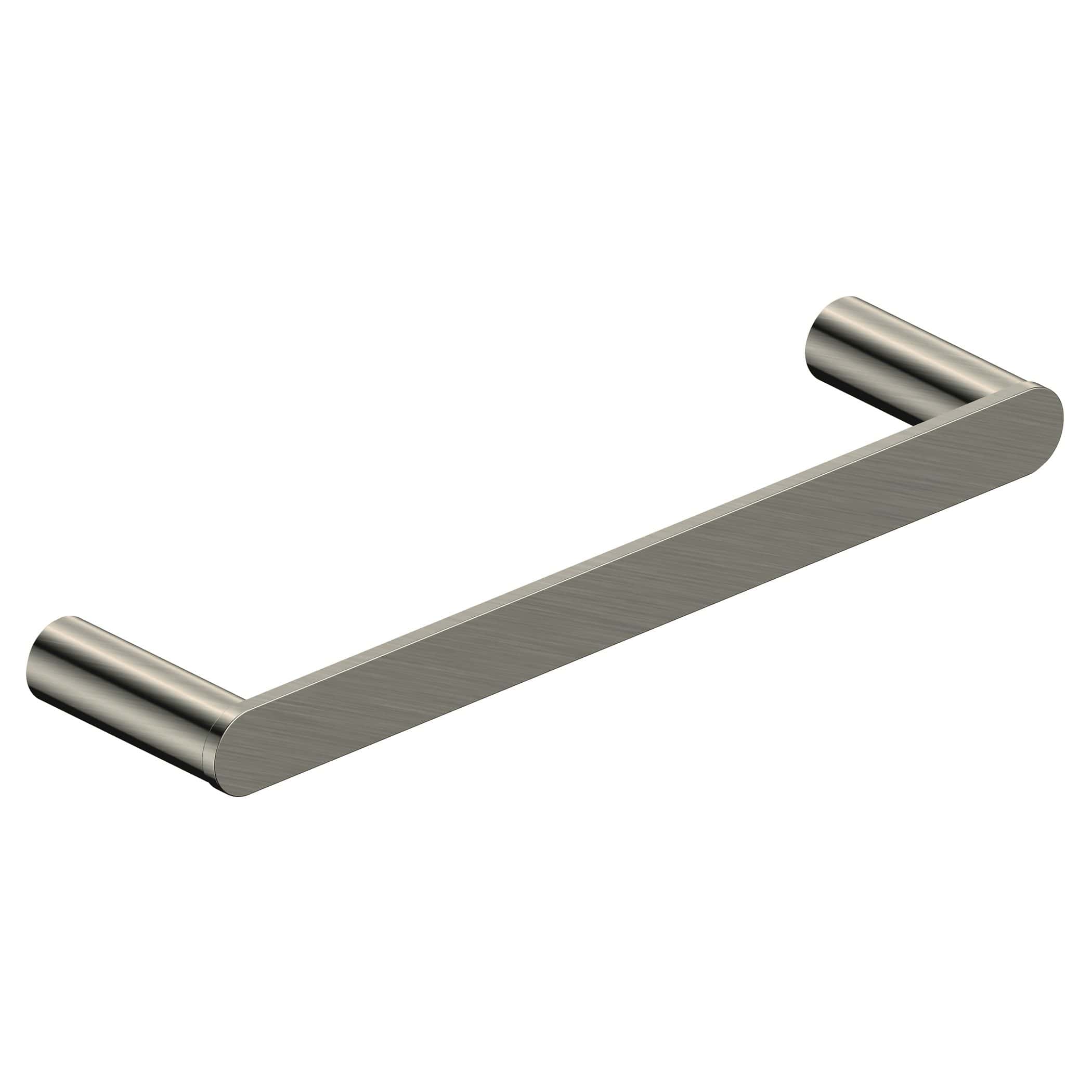 Polished stainless steel bathroom towel rail for modern bathroom décor, easy to install and durable, perfect for hanging towels and keeping your bathroom organized.