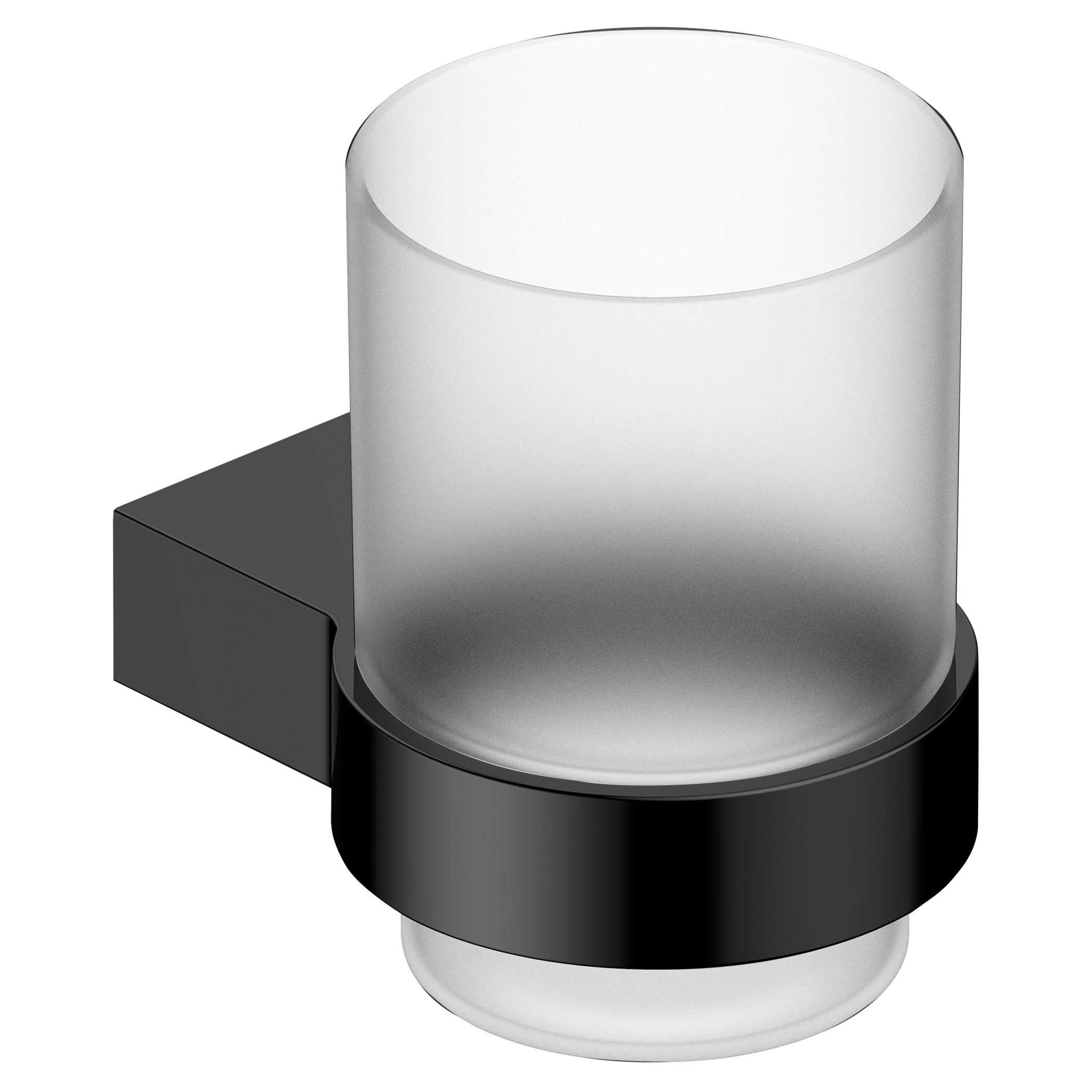 Sleek modern bathroom accessories holder with black and white finish, ideal for organising bathroom essentials and enhancing bathroom decor.