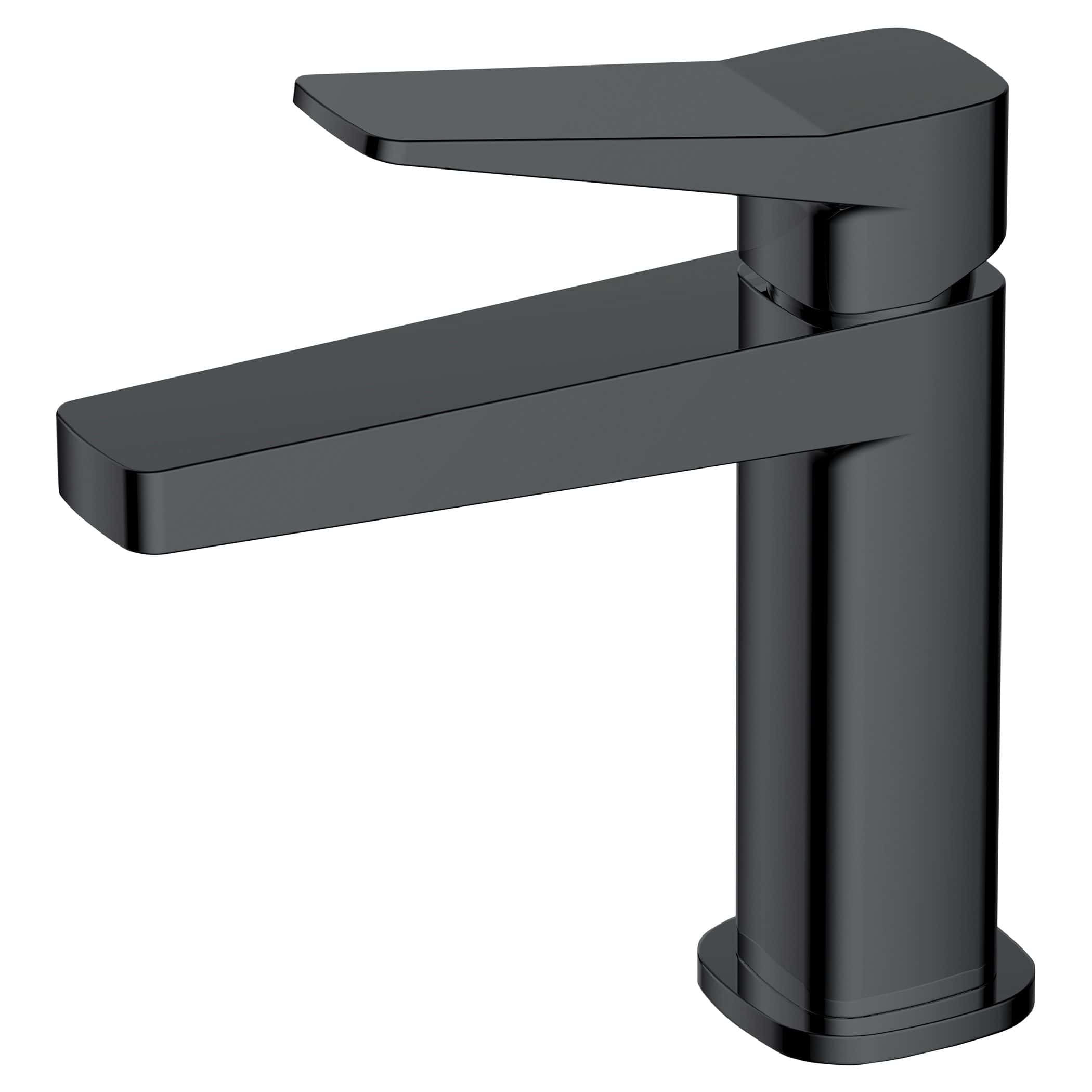 Sleek black modern bathroom faucet with minimalist design, ideal for contemporary bathrooms, offering durability and style. Perfect for enhancing bathroom aesthetics and functionality.