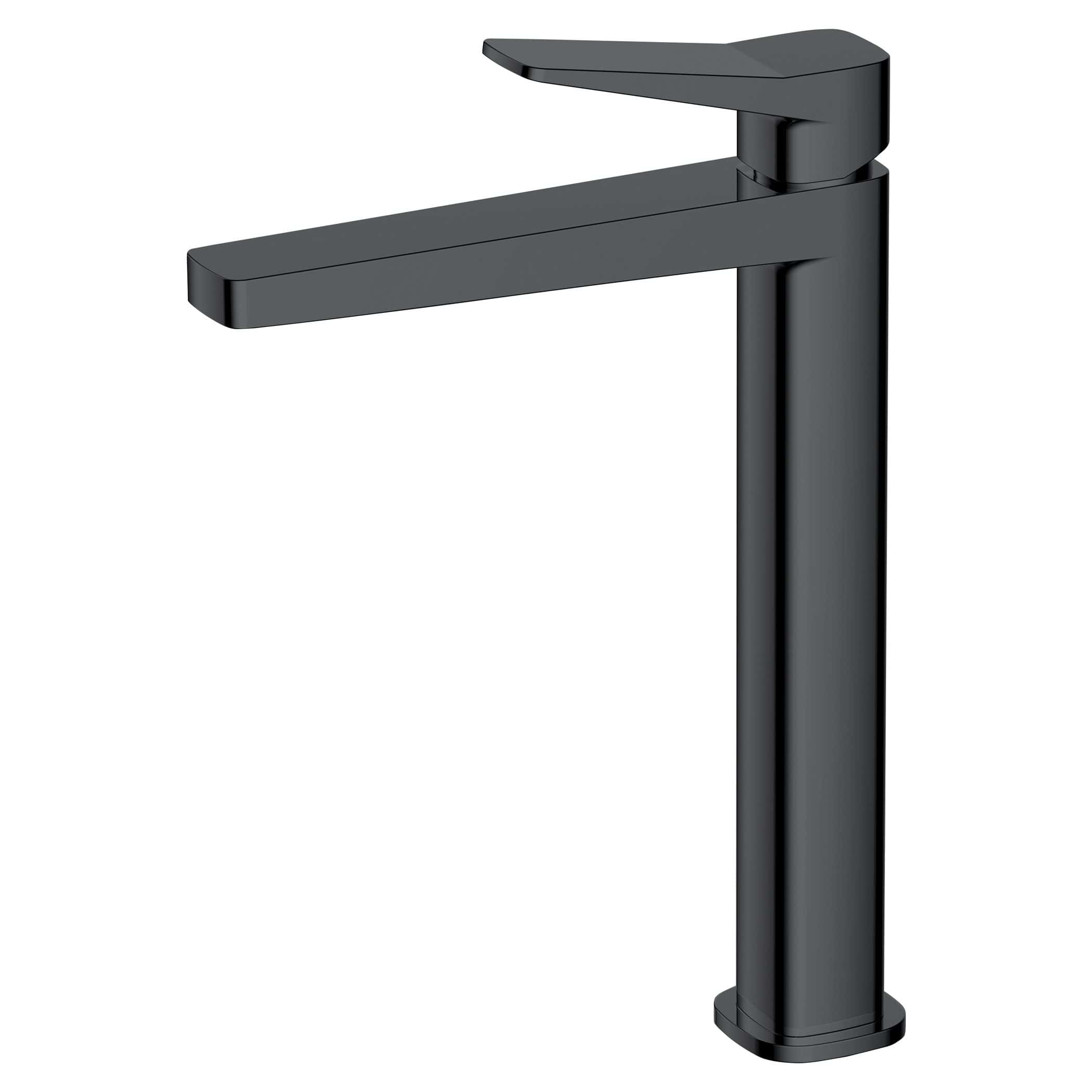 Chrome black bathroom sink tap with modern minimalist design for contemporary bathrooms. Perfect for elegant, stylish bathroom setups.