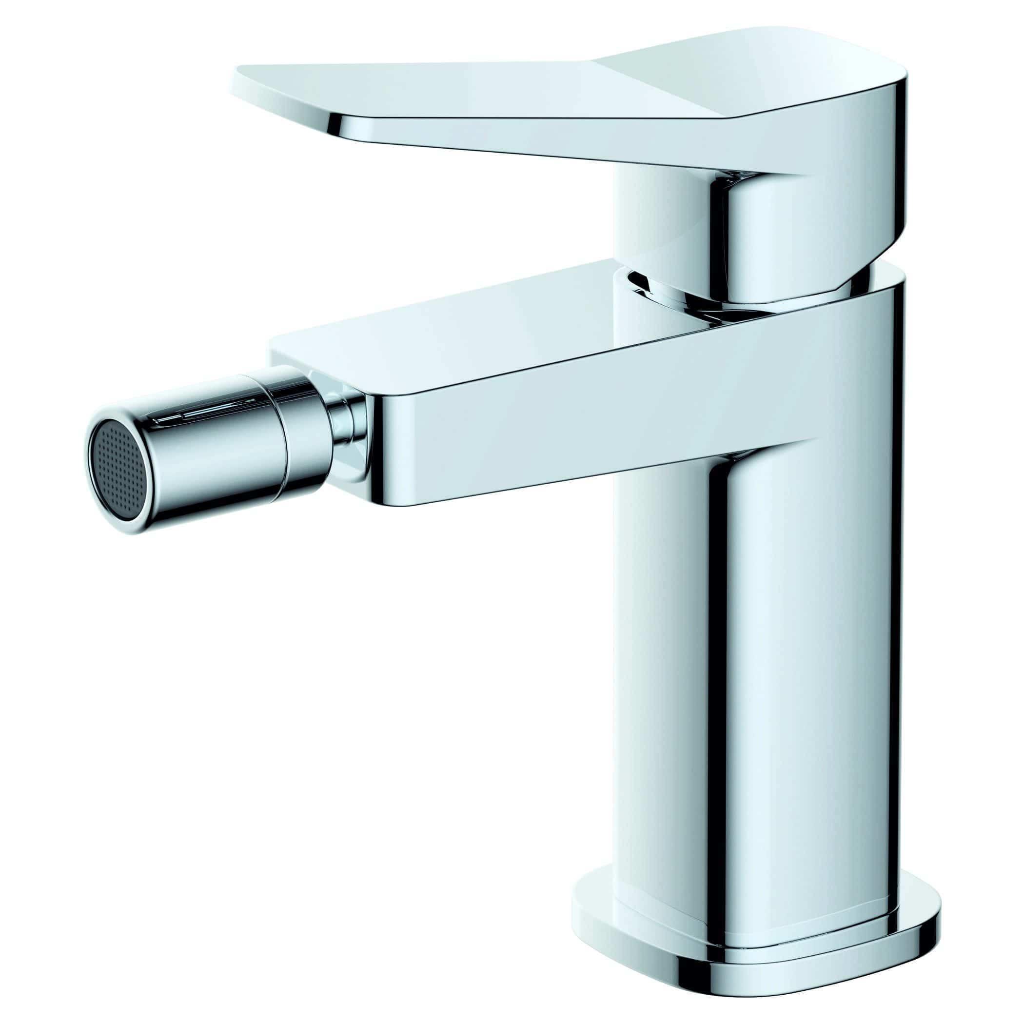 Sleek modern chrome bathroom tap with a minimalist design and is perfect for contemporary bathroom decor.