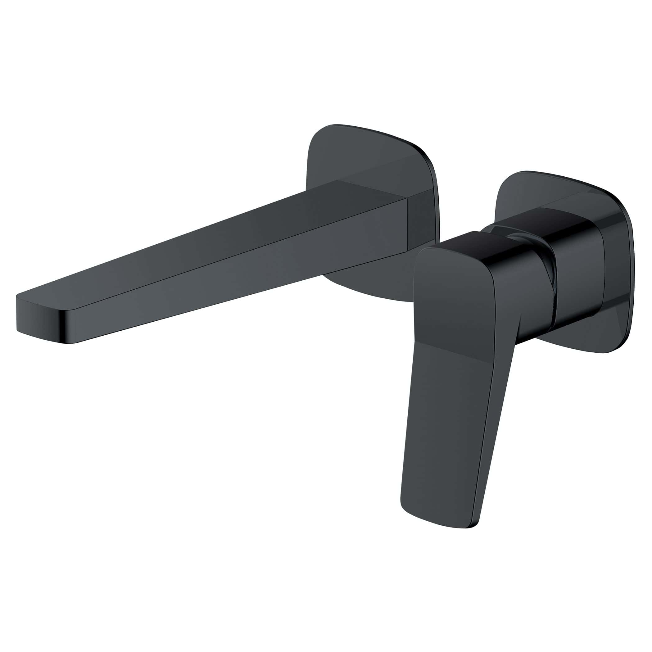 Modern black bathroom tap with sleek angular design, ideal for contemporary bathroom fixtures. Perfect for upgrading bathroom aesthetics with a stylish and functional touch.
