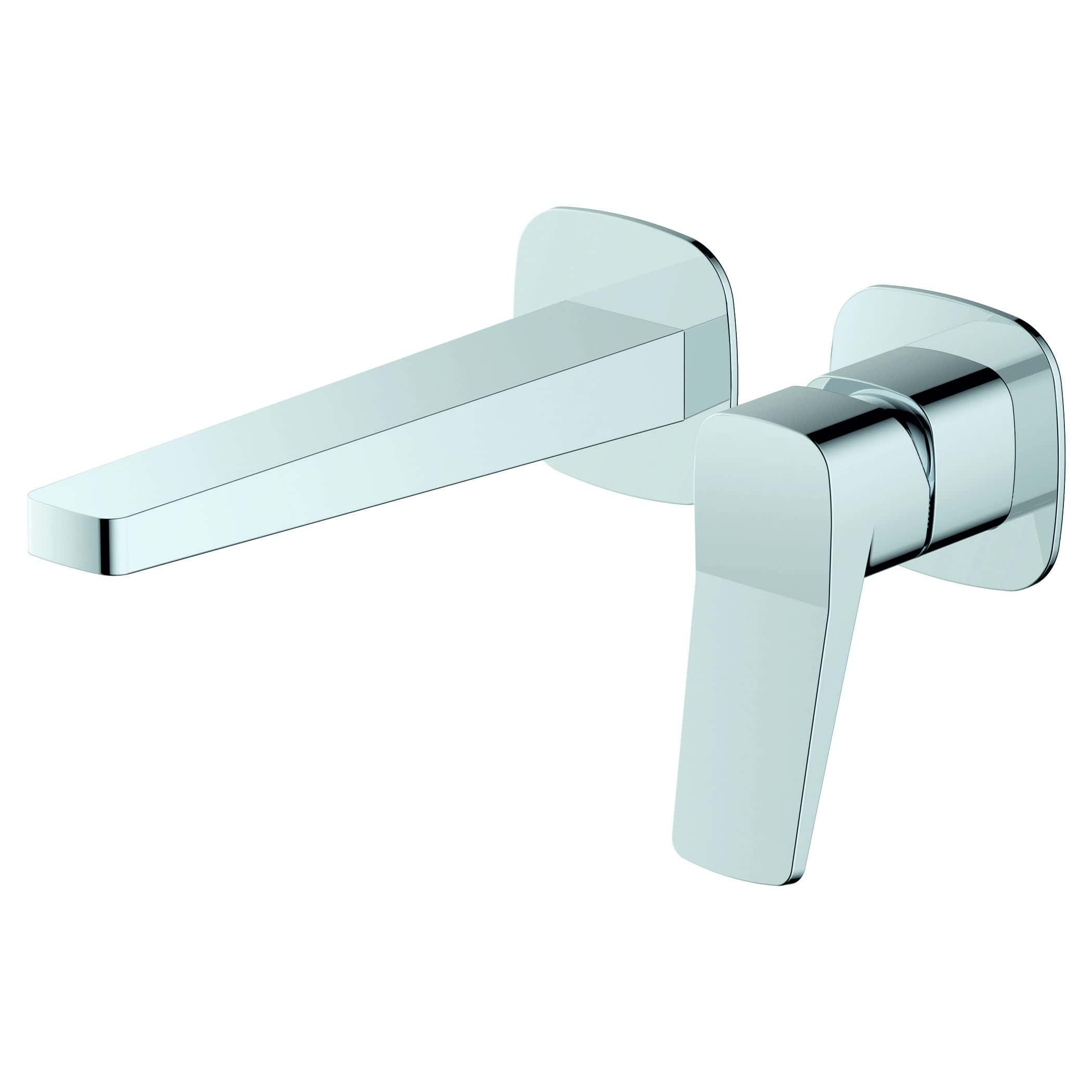 Sleek modern chrome bathroom faucet with minimalist design, ideal for contemporary bathroom settings, providing stylish and reliable water control fixtures.