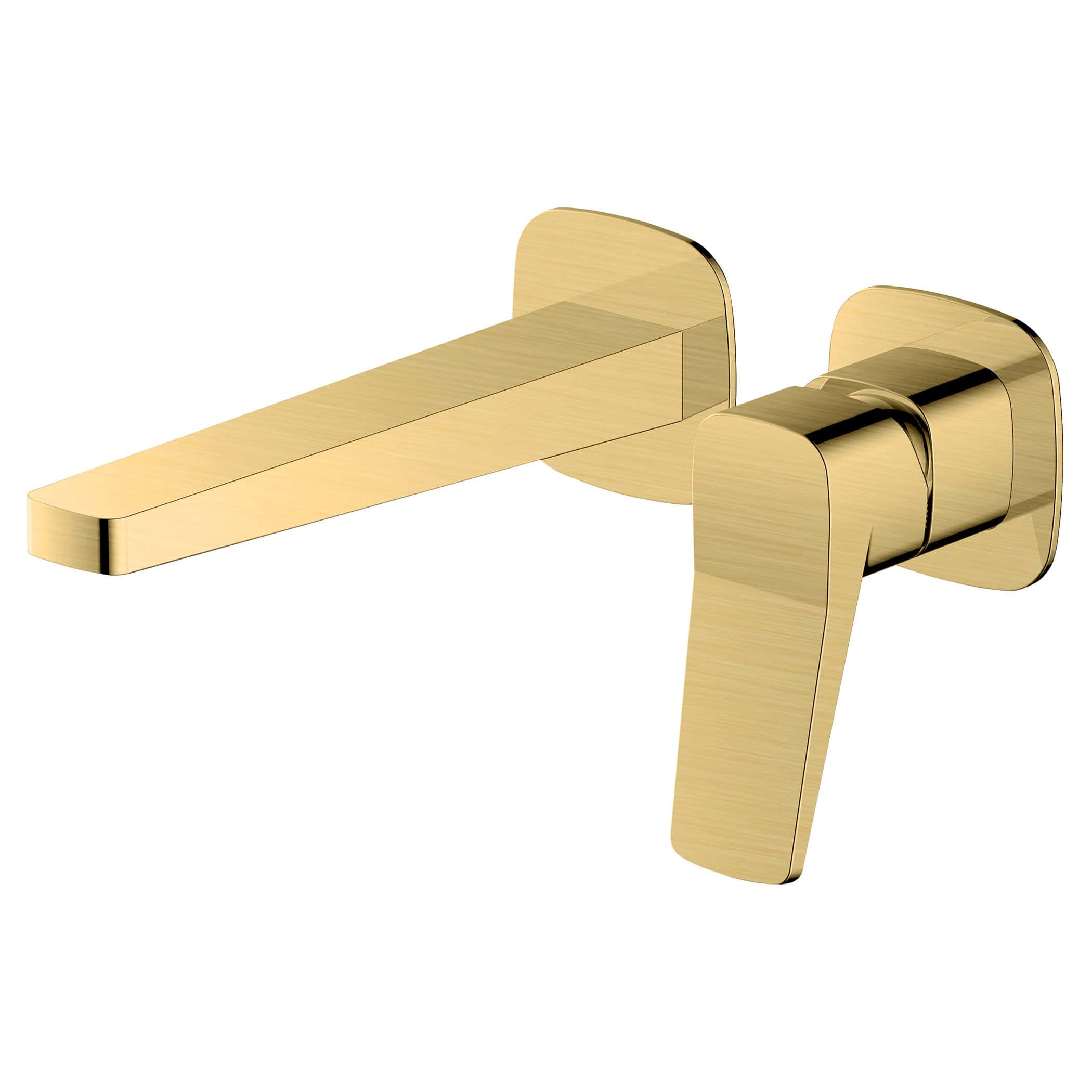 Polished gold bathroom tap with modern, sleek design for luxury bathrooms. Perfect for elegant fixtures, high-end renovations, and stylish gold accessories in contemporary bathroom interiors.