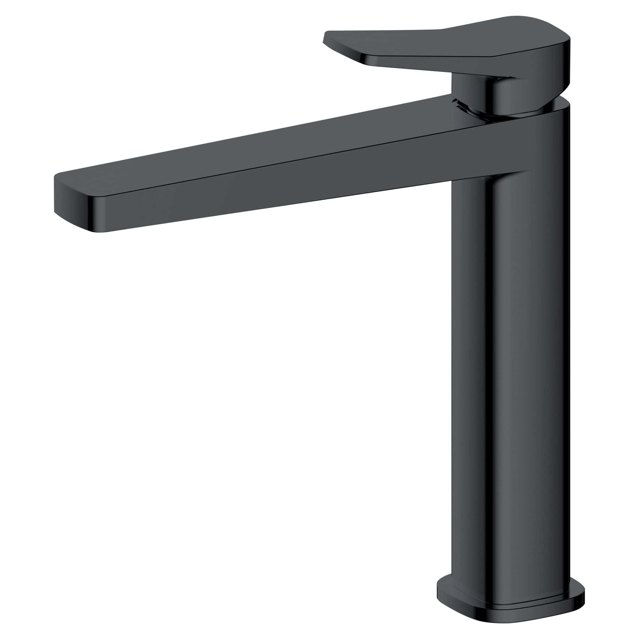 Sleek black bathroom faucet with modern design, perfect for stylish and functional bathroom updates. Suitable for contemporary bathroom sink installations with high-quality finish.
