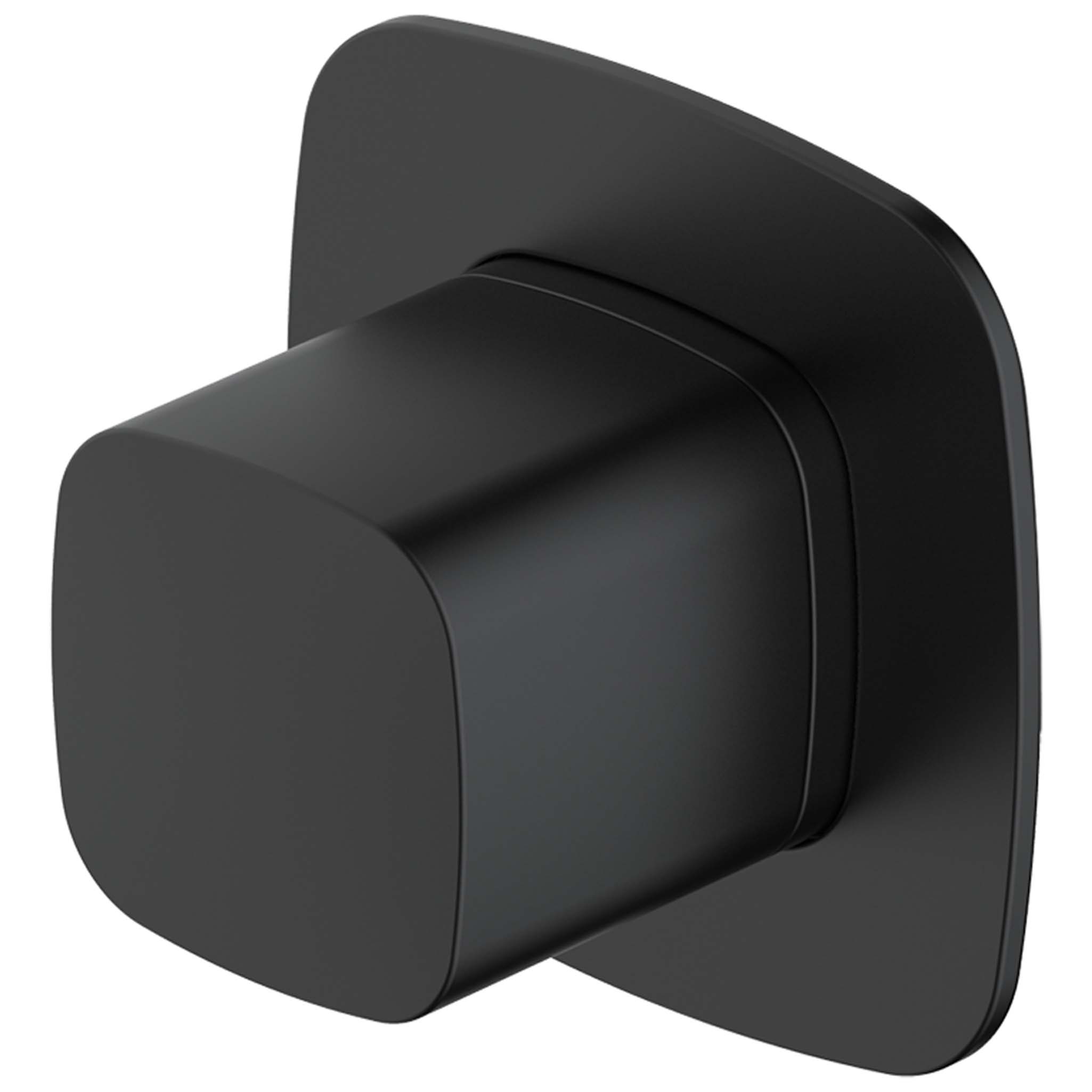 Modern black thermostatic shower control for luxury bathrooms, featuring sleek, minimalist design and easy temperature adjustment for an optimal bathing experience.