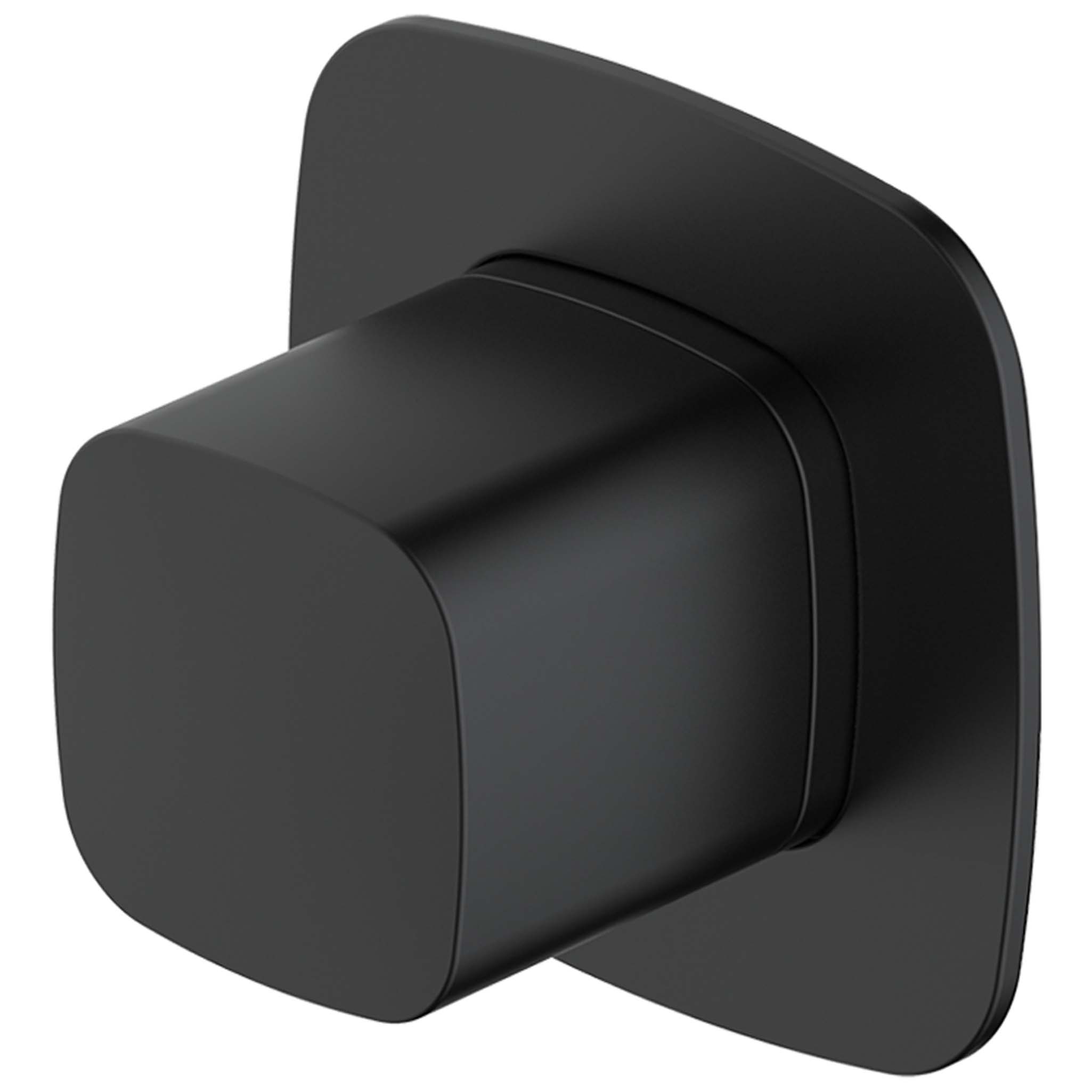Black modern shower valve from Bubly Bathrooms in the UK, sleek and minimalistic bathroom fixtures.