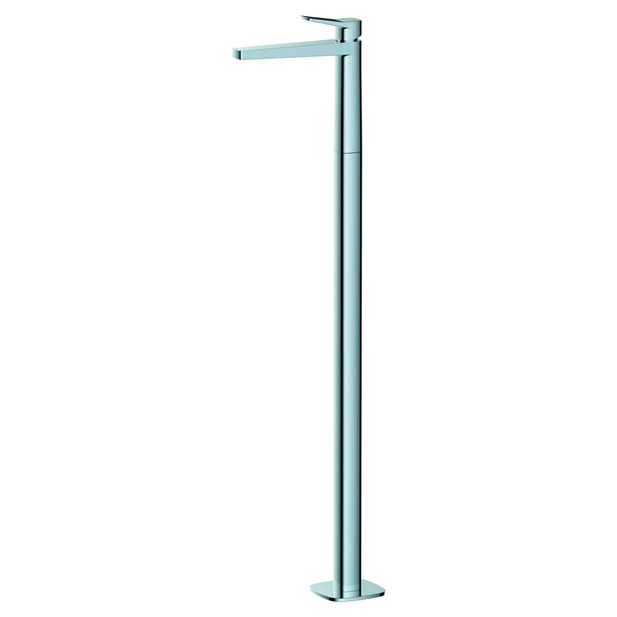 Slim modern chrome bathroom tap with a sleek design, ideal for contemporary bathroom decor. Perfect for creating a stylish and functional washroom environment.
