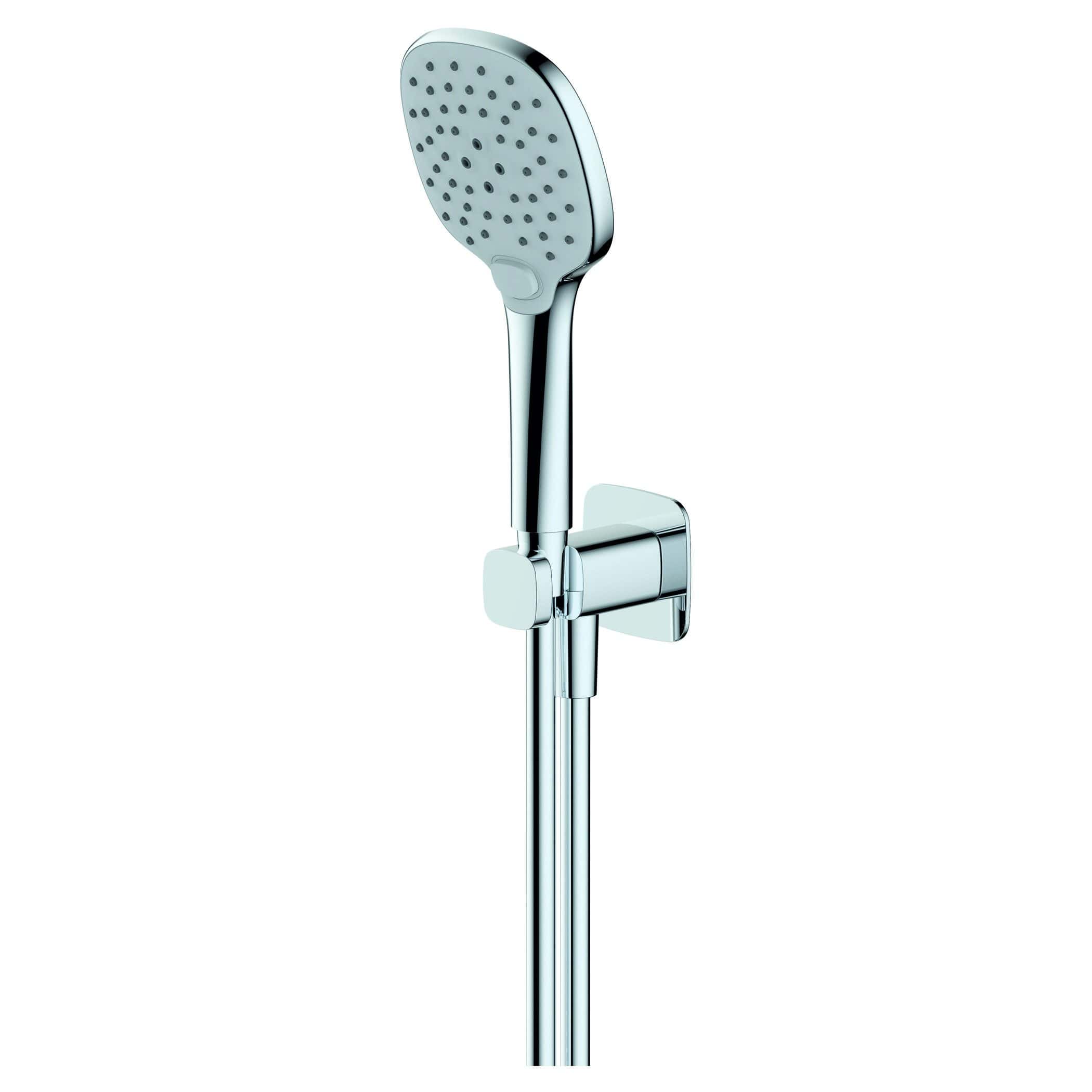 Shower head with adjustable height on a chrome rail, ideal for modern bathrooms and versatile shower experiences. Perfect for stylish Bubly Bathroom designs.