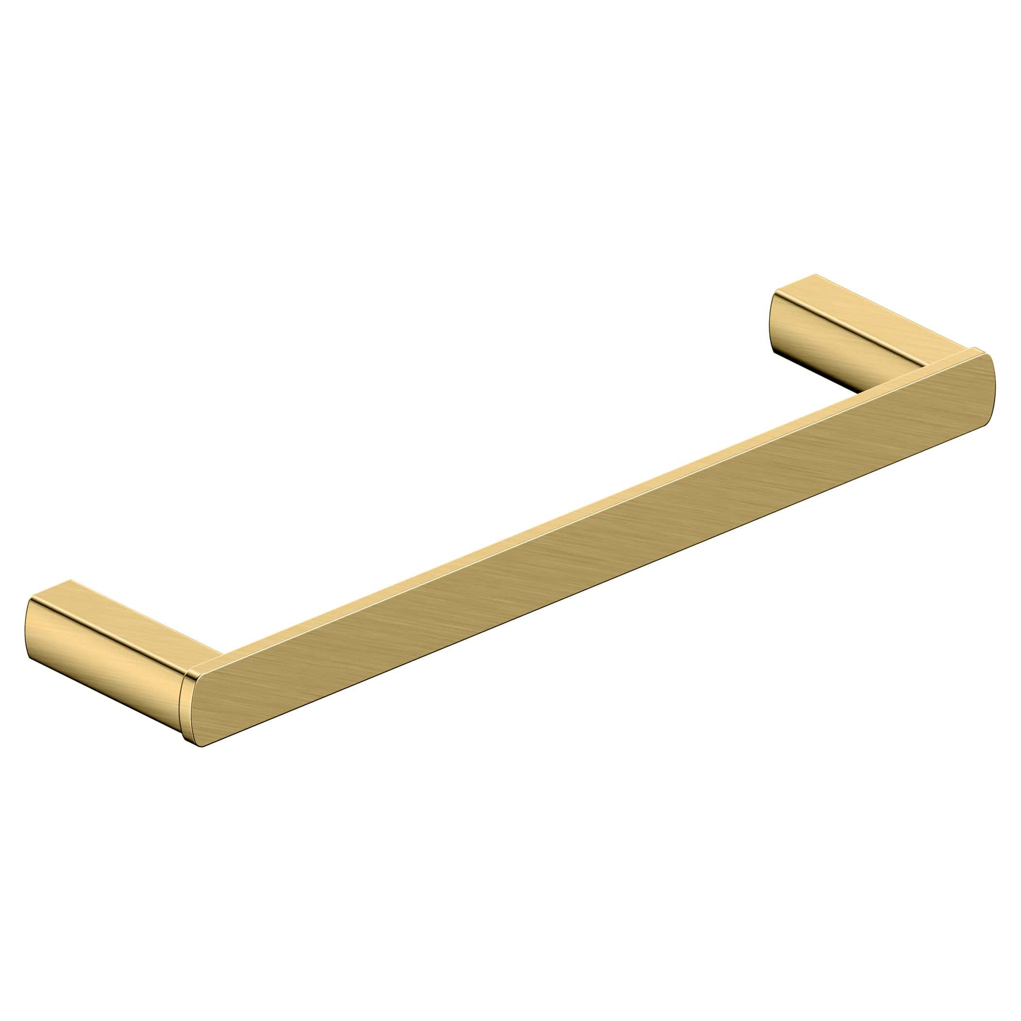Polished gold bathroom towel rail, modern contemporary design, premium quality, ideal for heating and drying towels in luxury bathrooms. Durable stainless steel finish enhances bathroom decor.