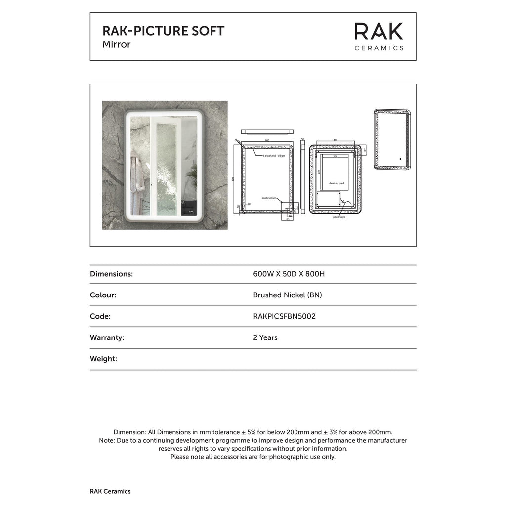 Elegant bathroom mirror with LED lighting and touch sensor, ideal for modern homes and bathrooms. Stylish and functional design enhancing your bathroom decor.