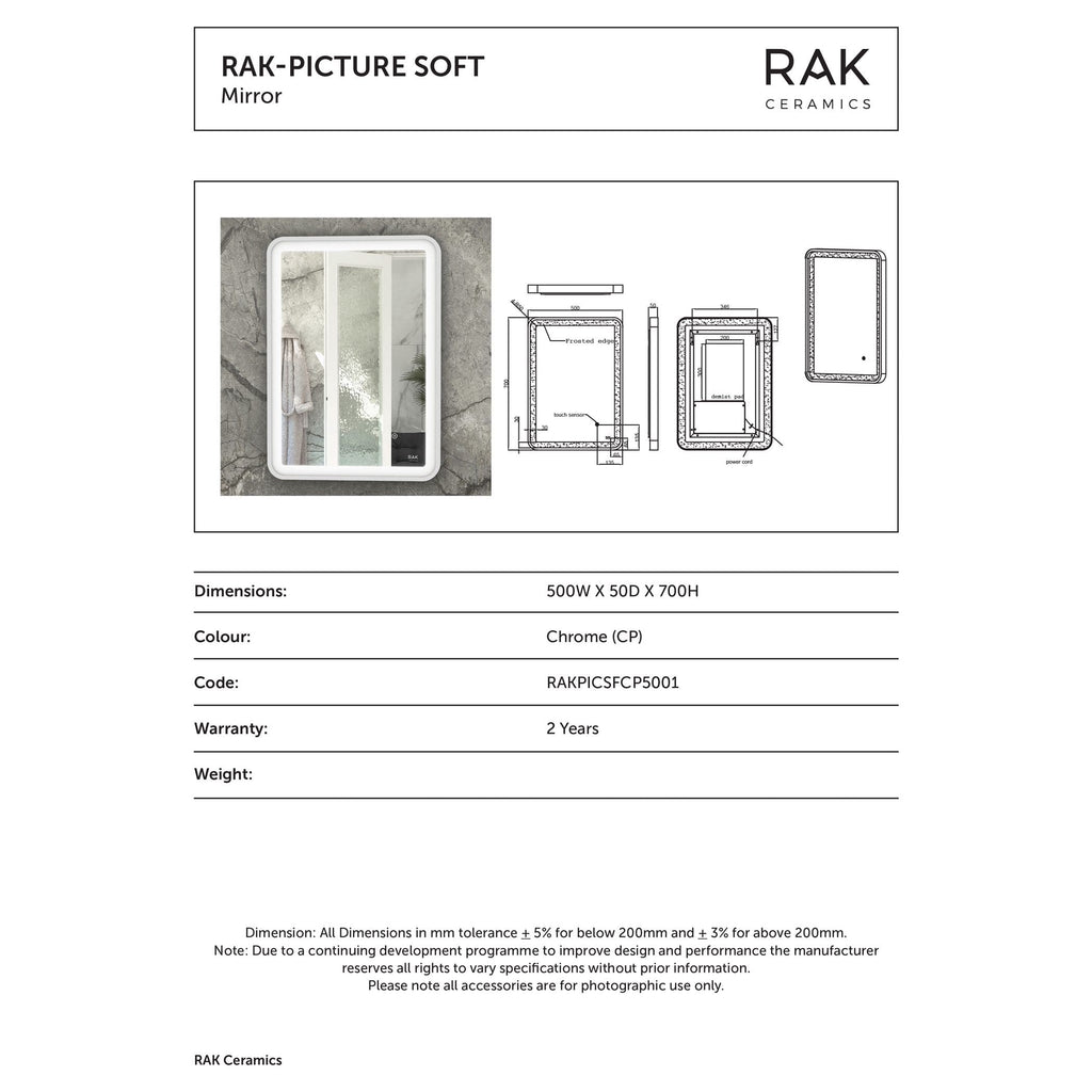 Chrome bathroom mirror with LED lighting and touch sensor, modern and stylish design. Perfect for contemporary bathrooms, combining functionality with aesthetic appeal. Ideal for home decor.