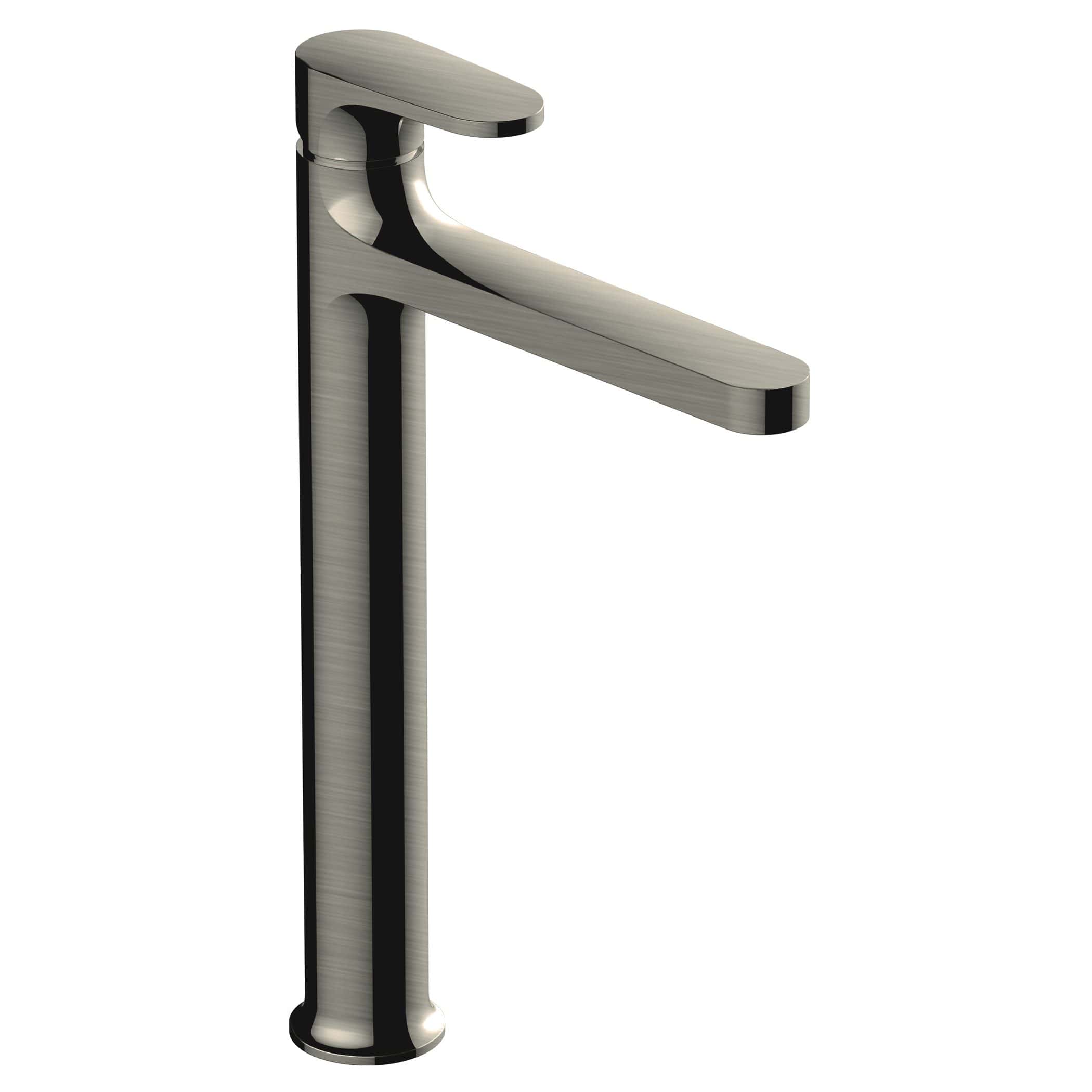 Sleek modern brushed nickel bathroom faucet with minimalist design, ideal for contemporary bathrooms and sinks. Durable, stylish, and easy to install. Perfect for upgrading bathroom vanity or washbasin.