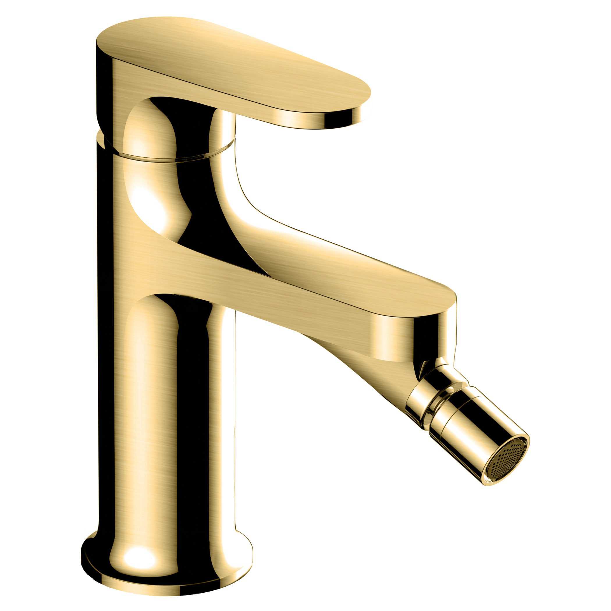 Gold bathroom sink faucet with modern design, polished finish, and sleek aesthetics for luxurious bathrooms.