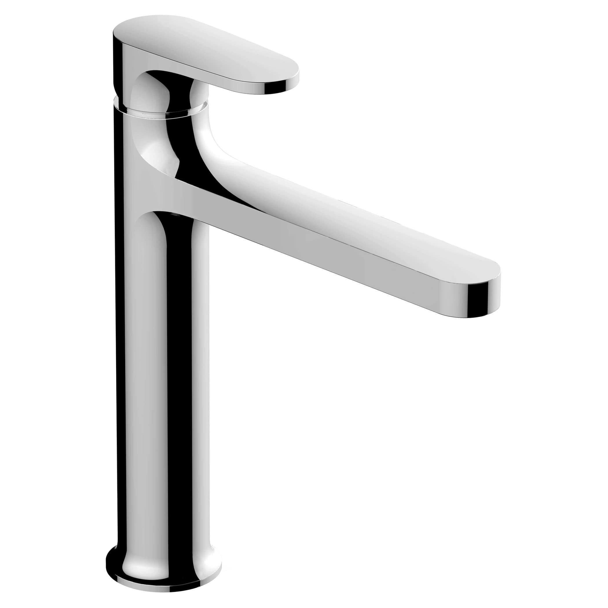 Sleek modern chrome bathroom tap, stylish and functional for contemporary bathroom designs.