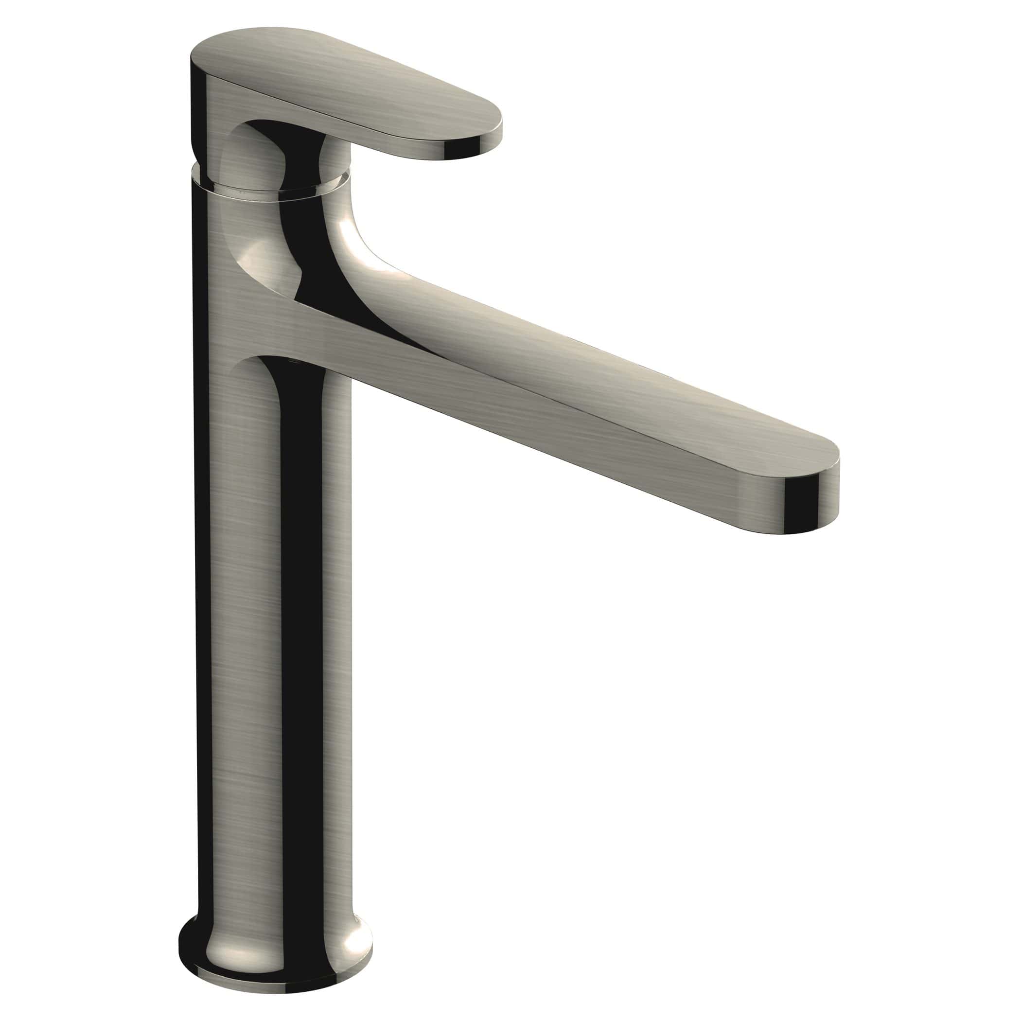 Sleek modern stainless steel bathroom tap with streamlined design, ideal for contemporary bathroom sinks and vanity units. Durable, stylish, and perfect for elevating bathroom aesthetics.