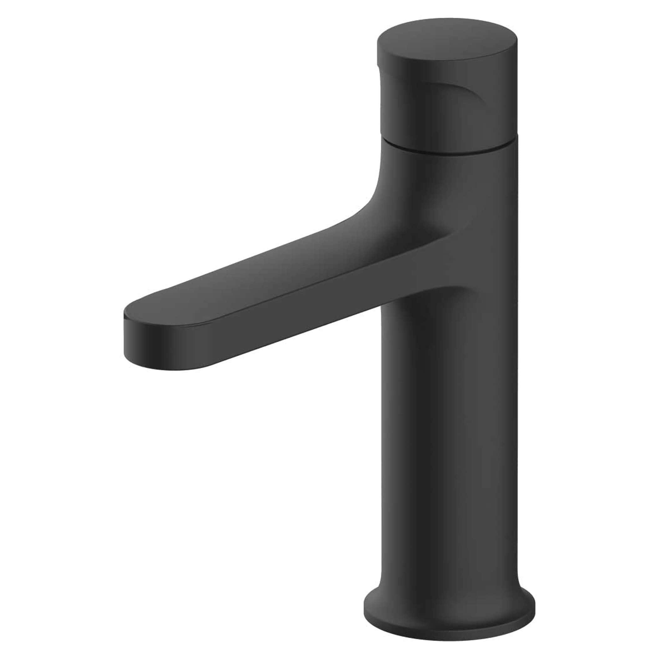 Sleek black bathroom mixer tap with modern minimalist design perfect for contemporary bathroom setups.