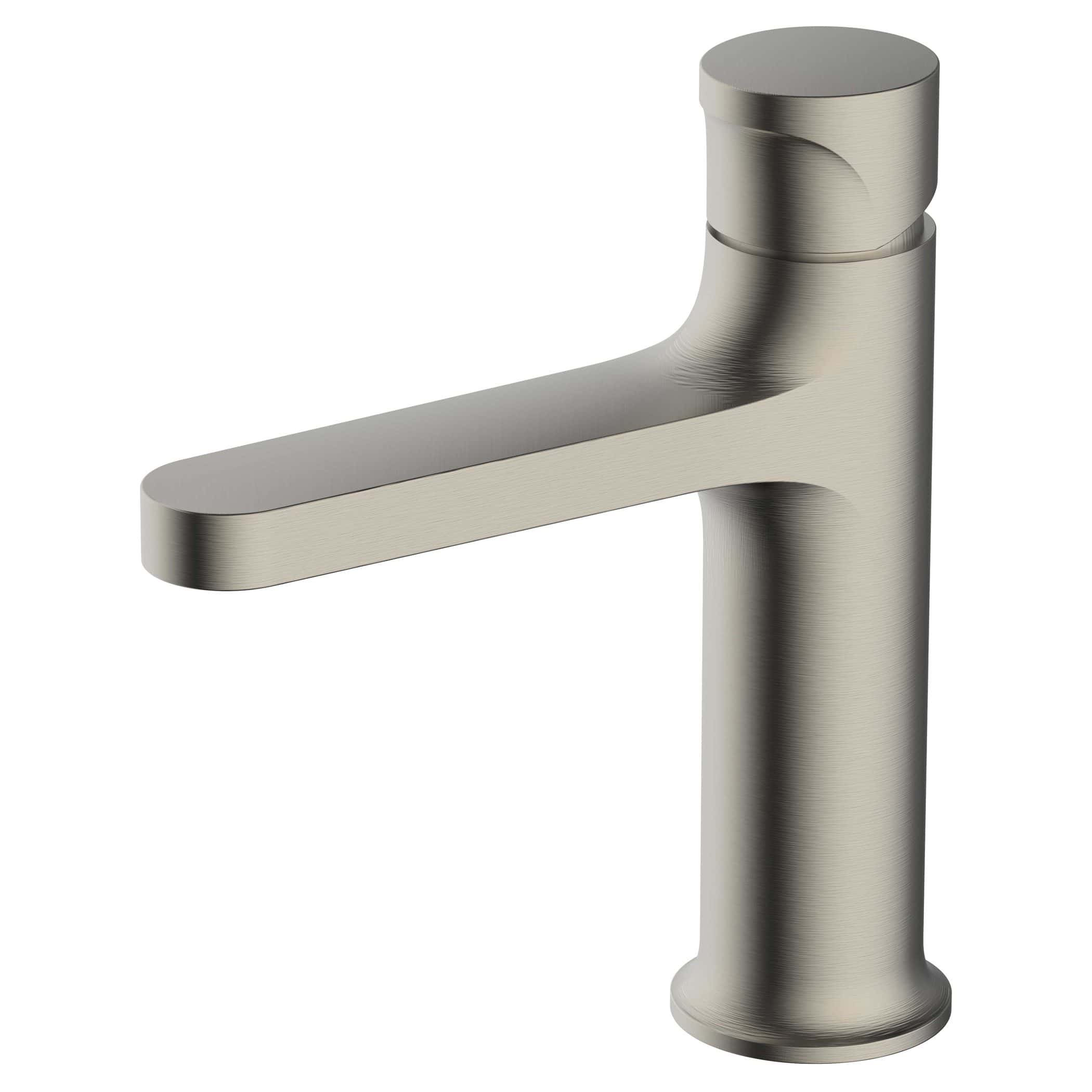 Sleek stainless steel bathroom tap with modern minimalist design, perfect for contemporary bathroom sinks. Durable and stylish faucet solution by Bubly Bathrooms.