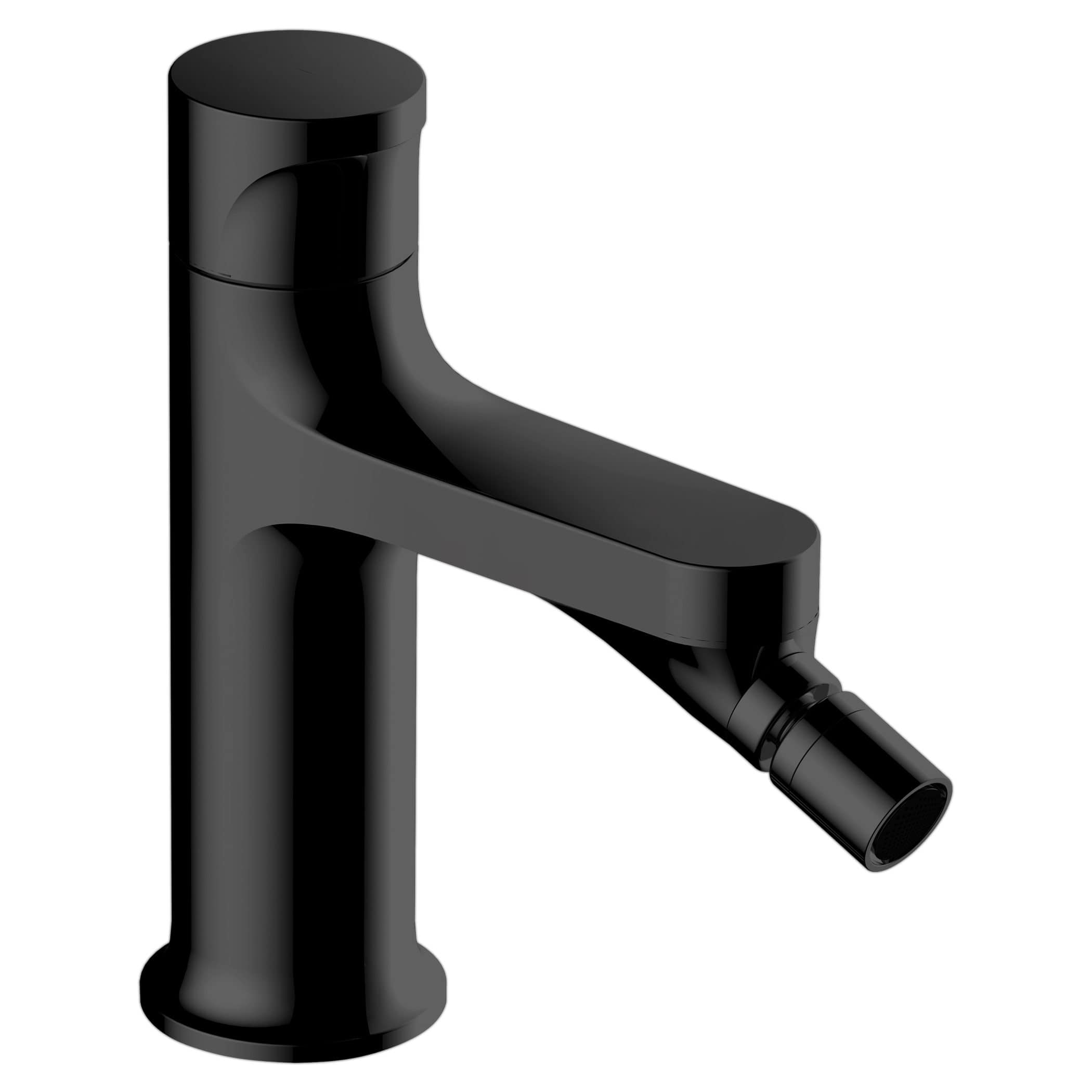 Sleek black bathroom mixer tap, modern design ideal for contemporary bathrooms, high-quality finish, perfect for sink or vanity installations, durable and stylish.