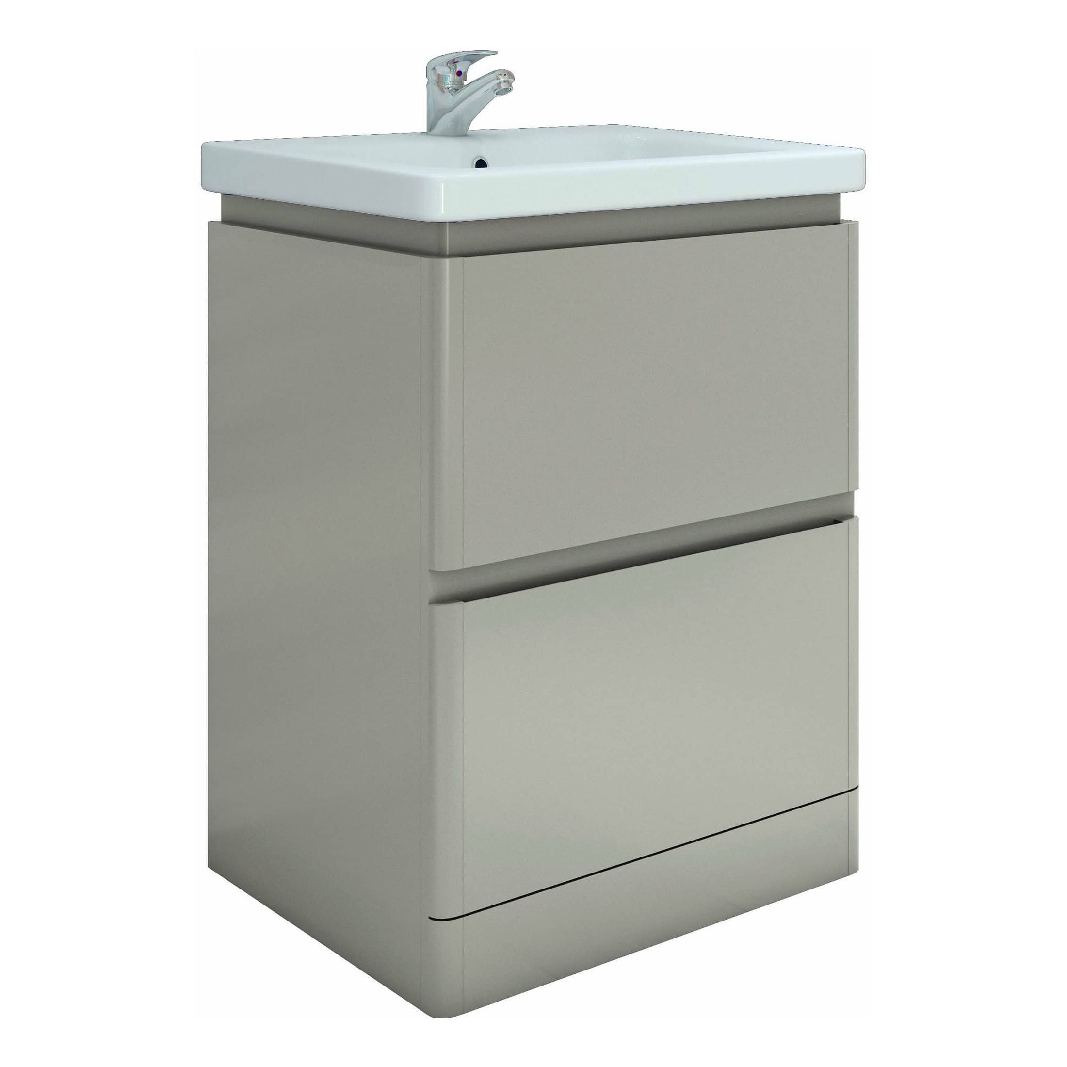 Shower basin with integrated sink and cabinet, ideal for bathroom storage and wash area, featuring modern design and practical functionality.