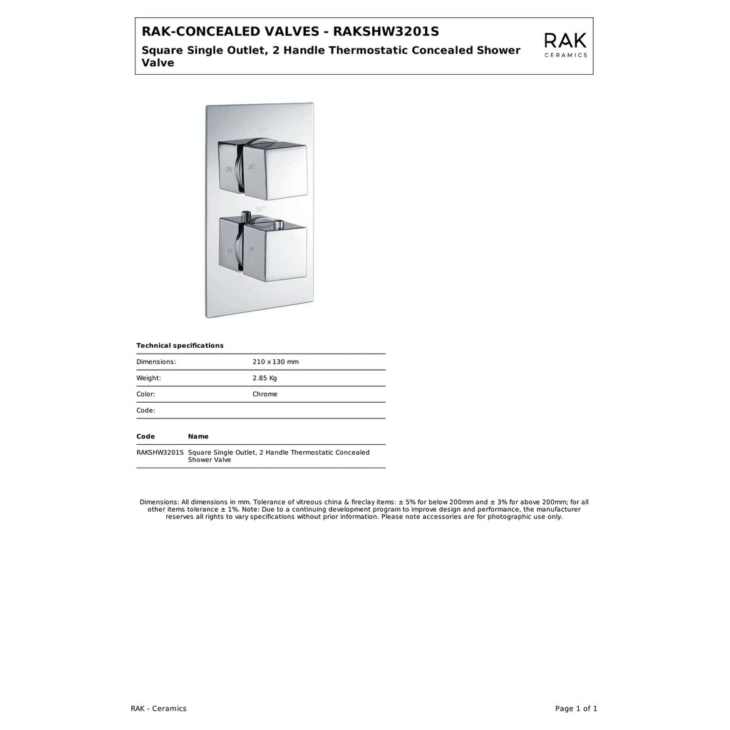 Polished chrome concealed shower valve with 2 handle thermostatic control, ideal for modern bathroom installations.