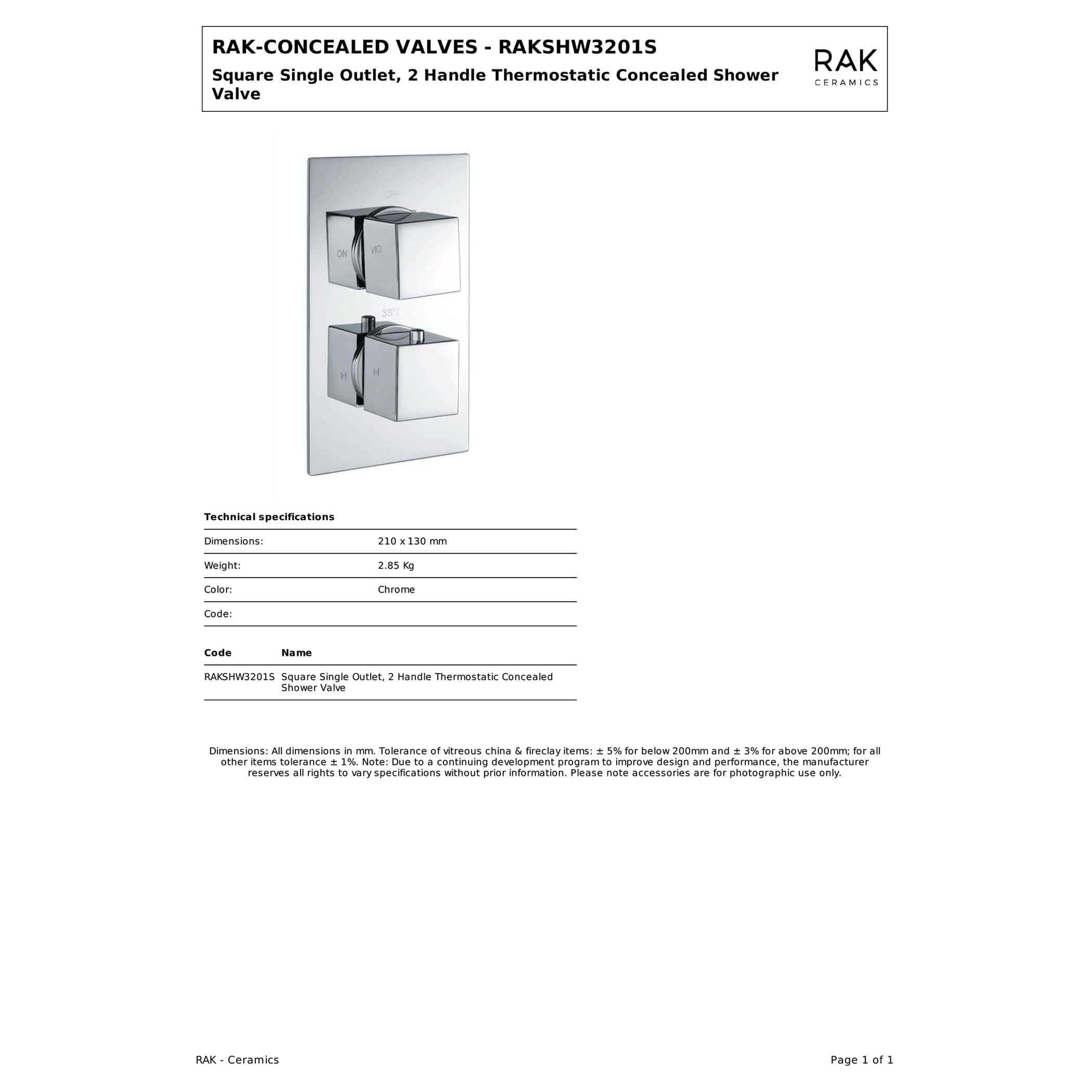 Polished chrome concealed shower valve with 2 handle thermostatic control, ideal for modern bathroom installations.