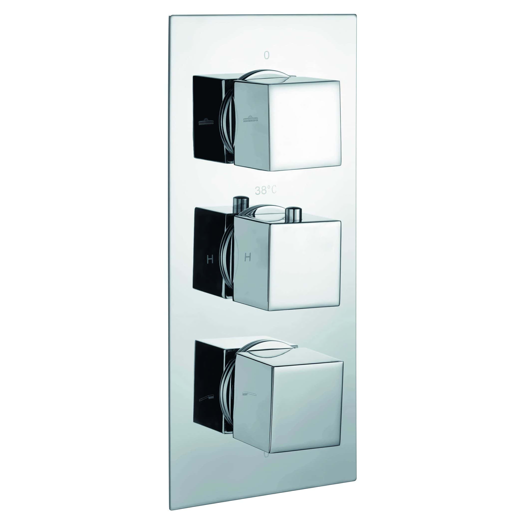 Switchable chrome bathroom shower and temperature control panel with digital display, sleek modern design, and easy-to-use functionality for a luxurious bathroom experience.