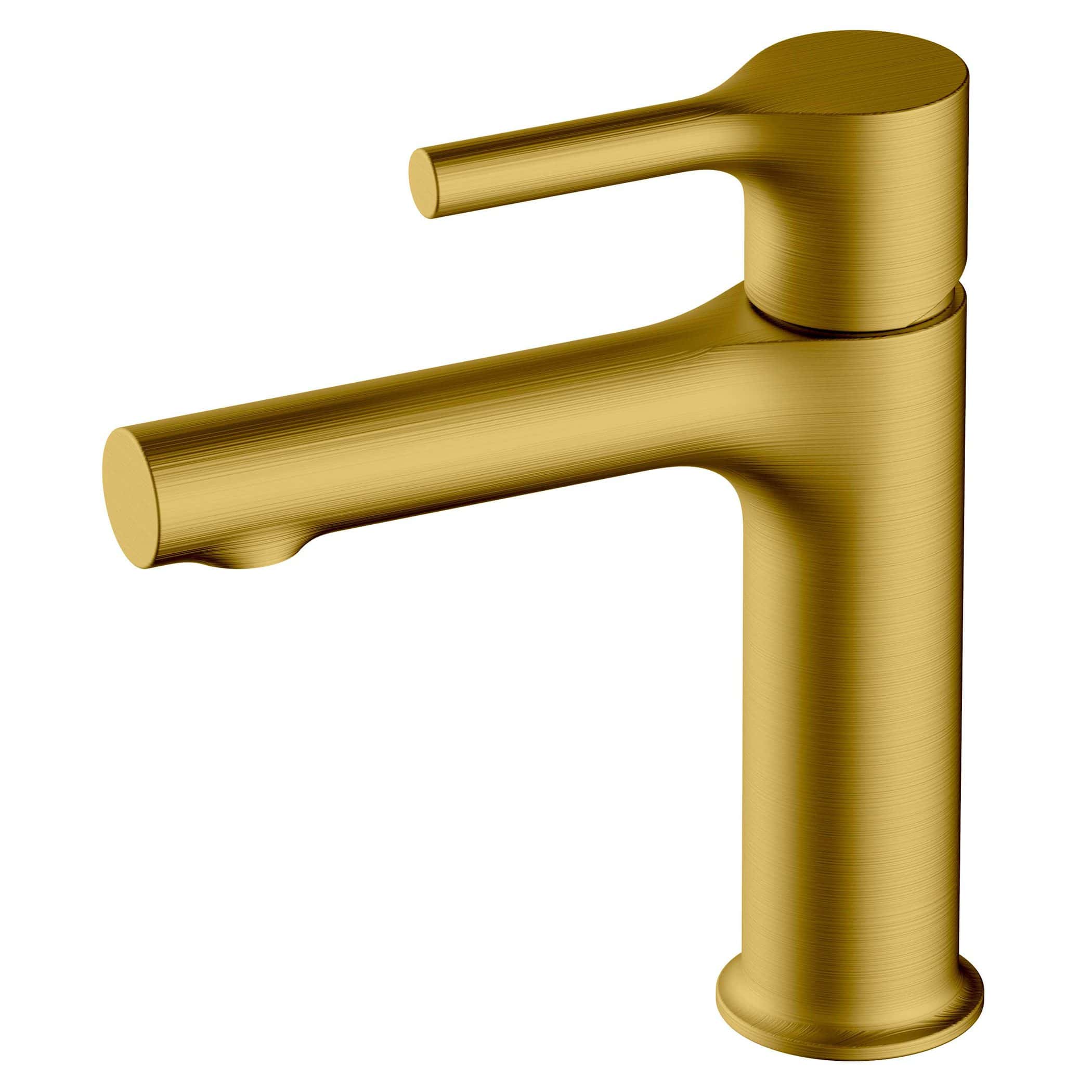 Brushed gold bathroom sink tap, modern single-handle mixer faucet for contemporary bathroom decor. Durable and stylish gold finish enhances luxury bathroom design. Perfect for local bathroom upgrades.