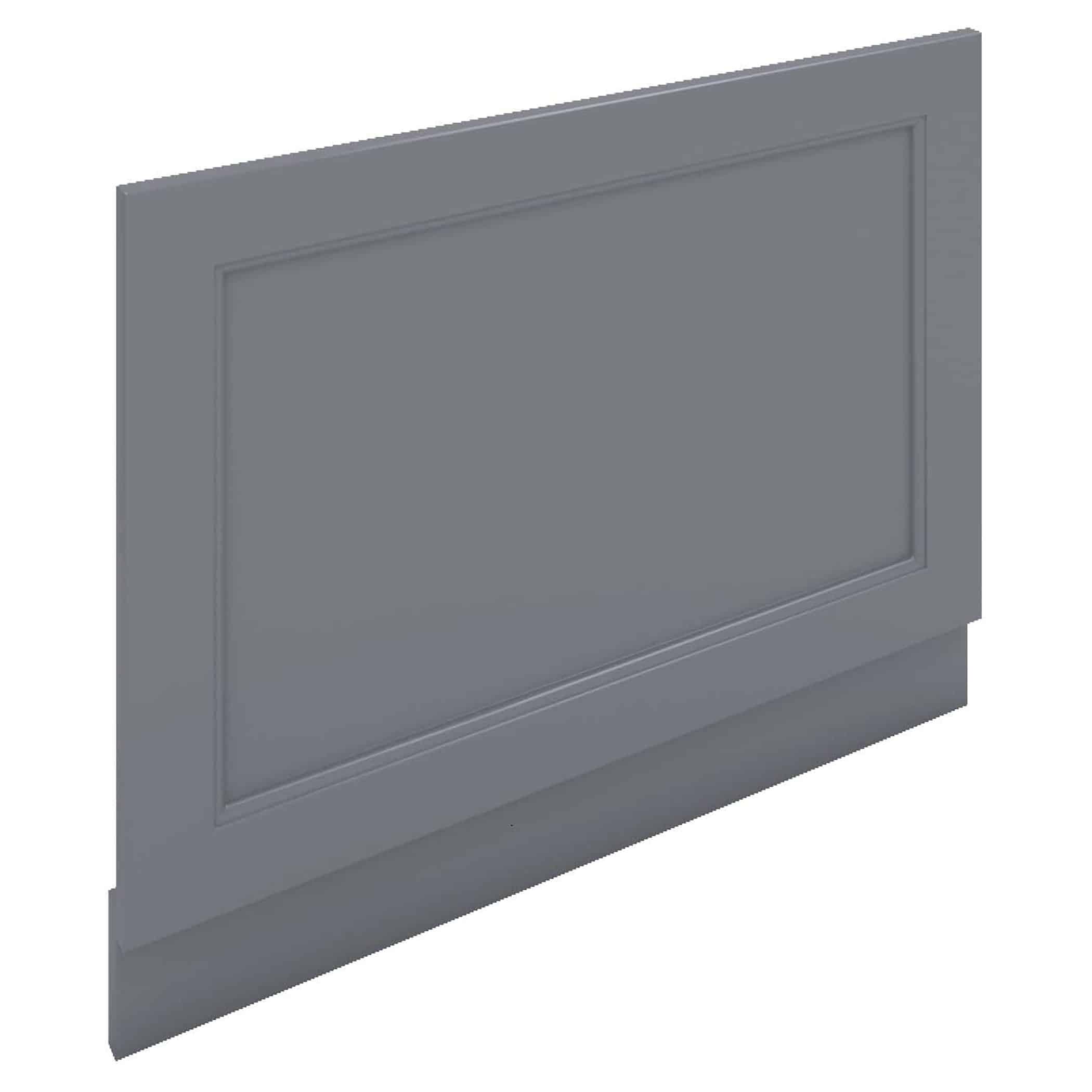 Deep grey bathroom cabinet front, modern storage solution for sleek bathroom design.