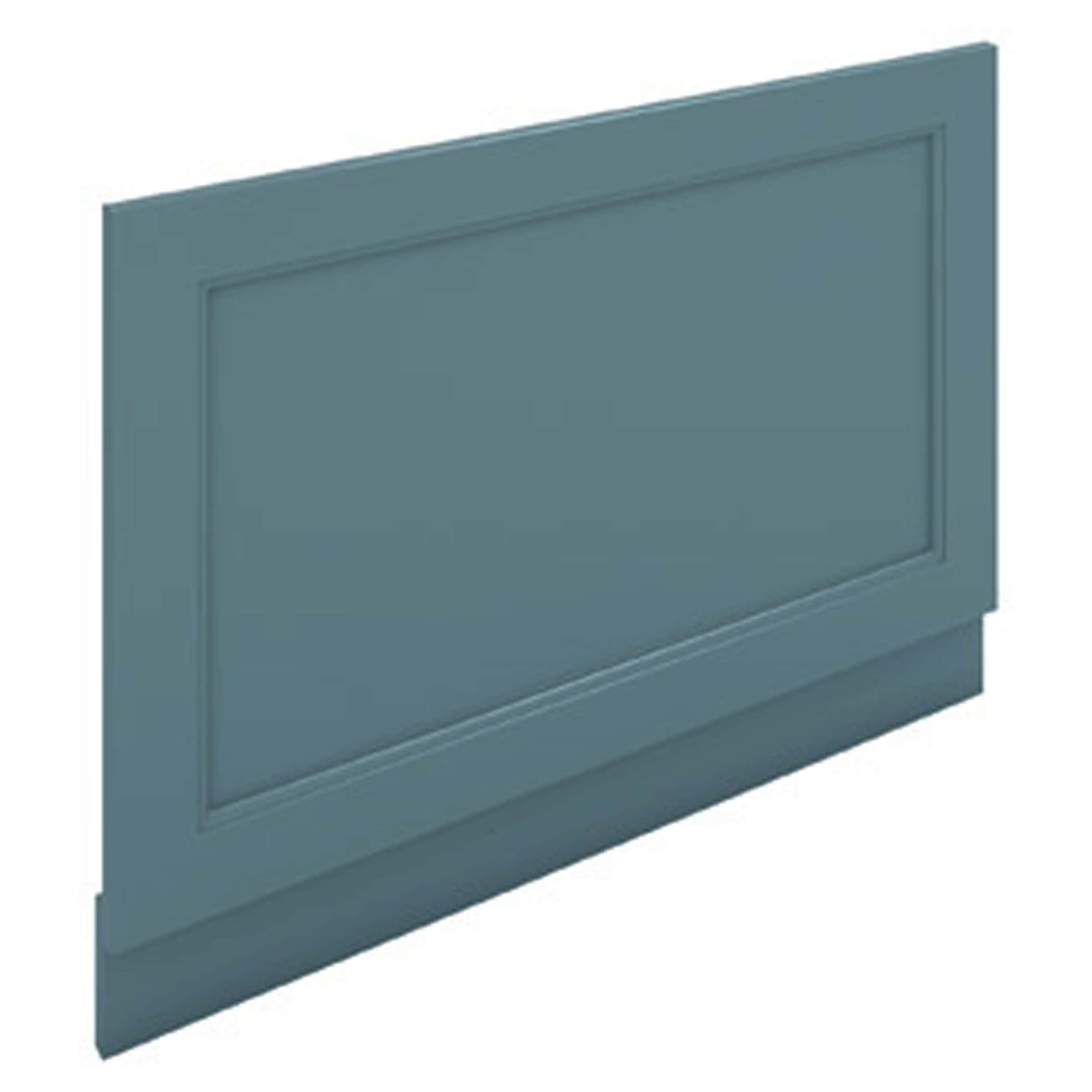 Smooth blue bathroom cabinet door with classic panel design, ideal for modern and traditional bathroom interiors. Perfect for creating stylish bathroom storage solutions.