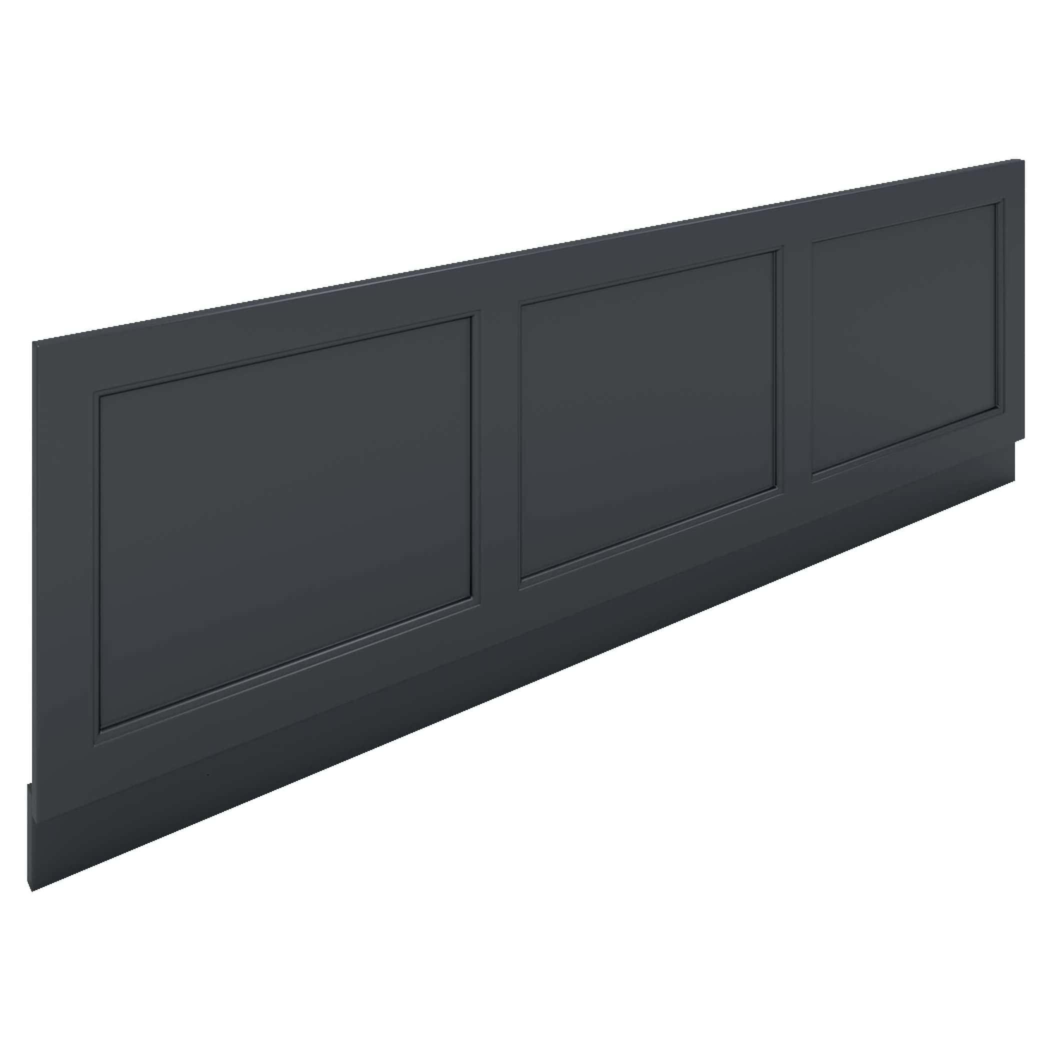 Slate grey bathroom panel with traditional panel design, perfect for modern or classic bathroom interiors. Durable, stylish wall panel installation by Bubly Bathrooms.