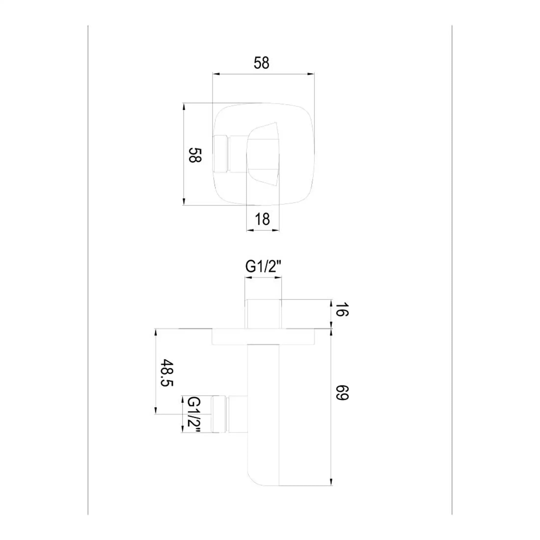 High-resolution technical drawing of Bubly Bathrooms fixtures with precise measurements for bathroom installation and renovation projects, highlighting modern bathroom design and plumbing specifications.