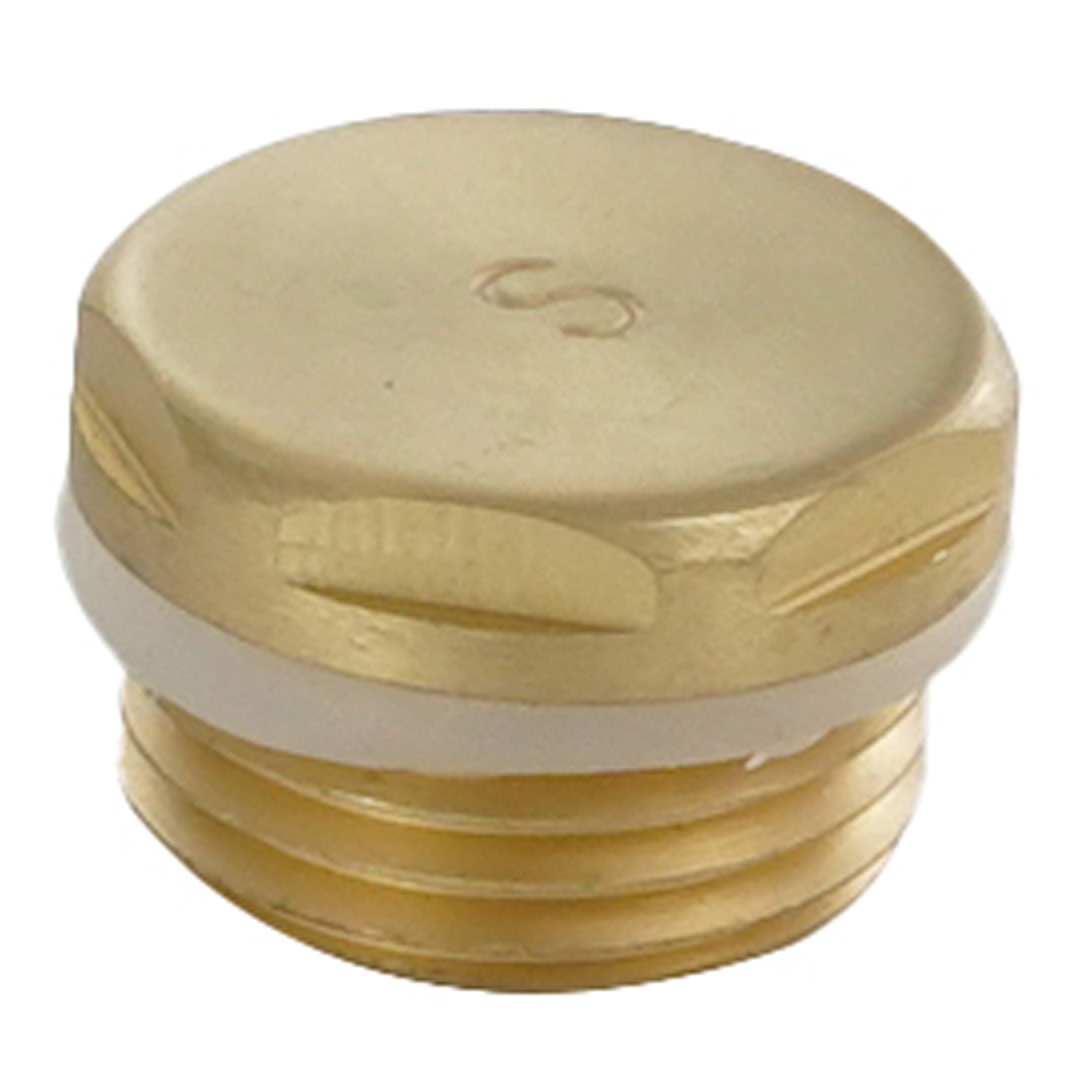 Shut-off valve cap in gold colour, used for plumbing and bathroom fittings, designed to ensure a secure and leak-proof seal for bathroom fixtures. Perfect for bathroom renovation projects.