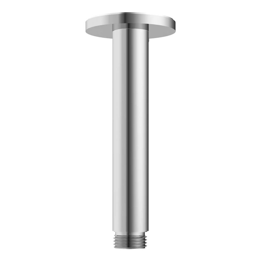 Shower header pipe in polished chrome finish, ideal for modern bathroom upgrades and bathroom accessories. Durable, rust-resistant, and stylish element for contemporary bathroom design.