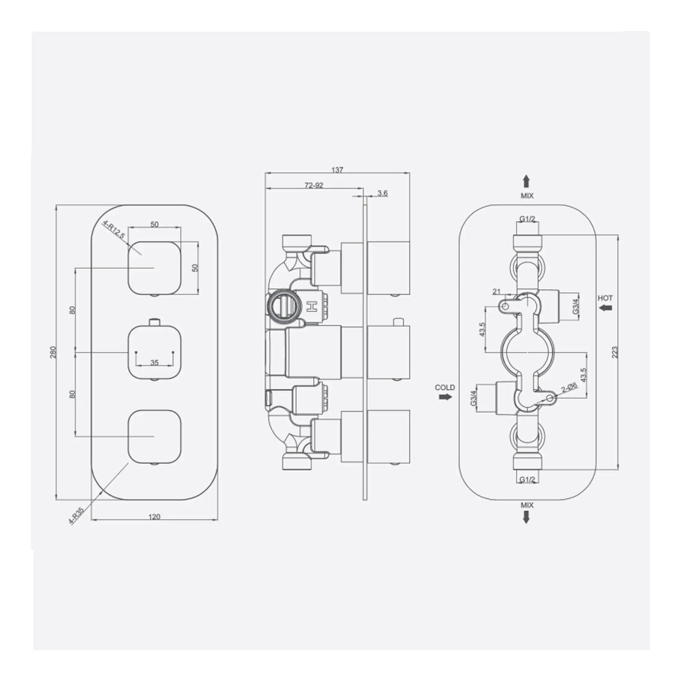 High-quality technical bathroom plumbing diagram by Bubly Bathrooms showcasing installation and connection details for modern bathroom fixtures.